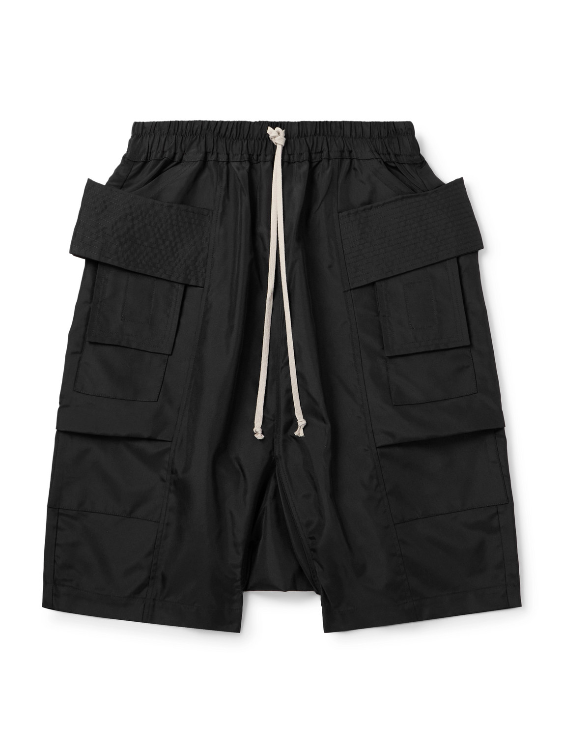 Rick Owens Drkshdw Creatch Pods Straight-leg Nylon-canvas Cargo Shorts In Black
