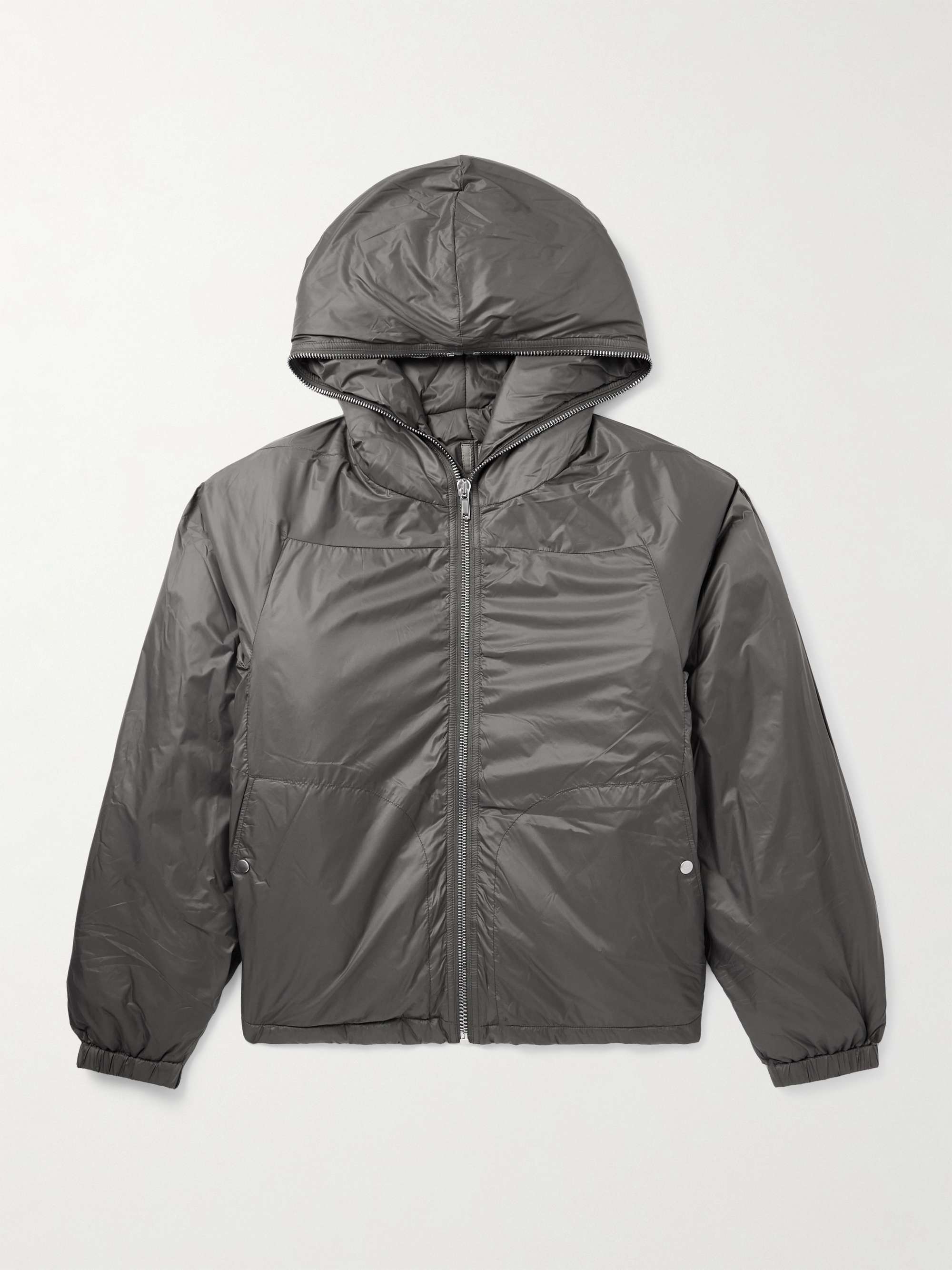 Rick Owens DRKSHDW オーバーサイズライトナイロンコート DRKSHDW BY RICK OWENS パデッドナイロン ジャケット フード付き