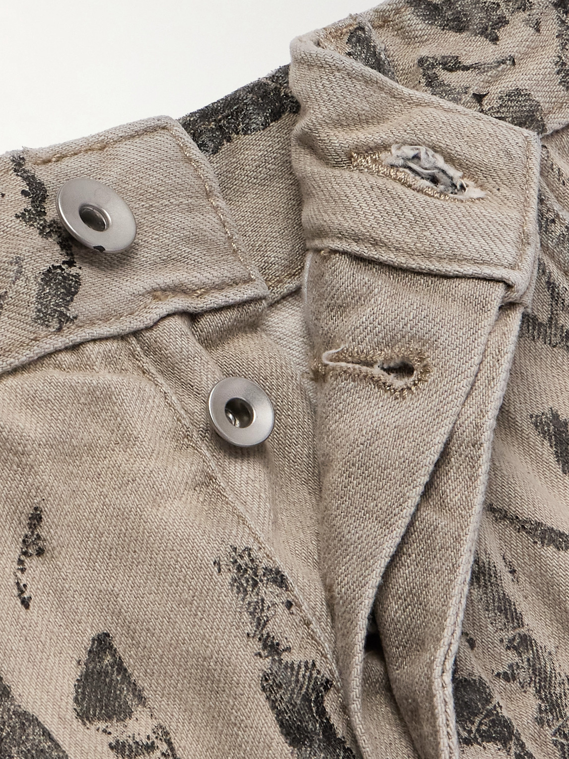Rick Owens Drkshdw Geth Wide-leg Foil Jeans In Black
