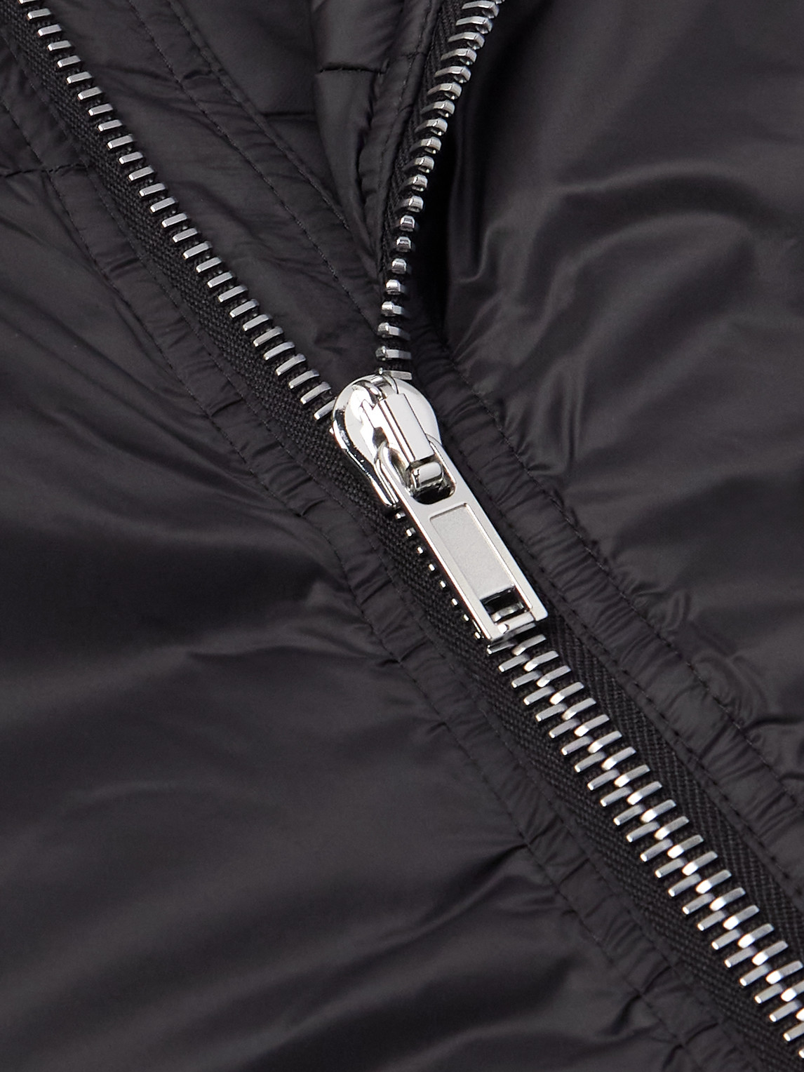 Rick Owens Drkshdw Padded Nylon Hooded Jacket In Black