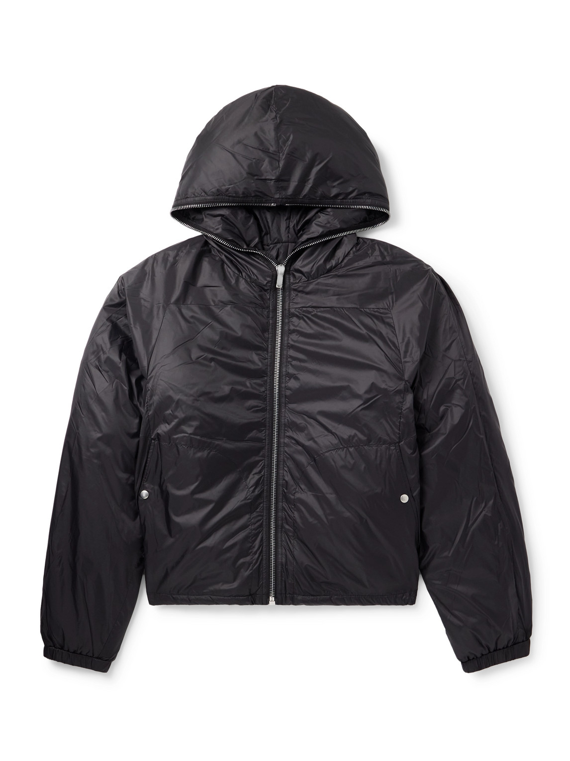 Rick Owens Drkshdw Padded Nylon Hooded Jacket In Black