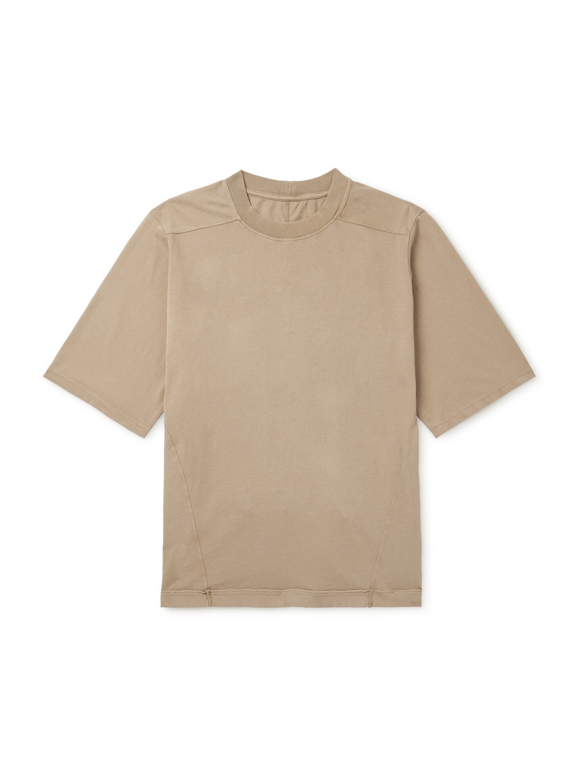 Rick Owens Drkshdw Walrus Garment-dyed Cotton-jersey T-shirt In Brown