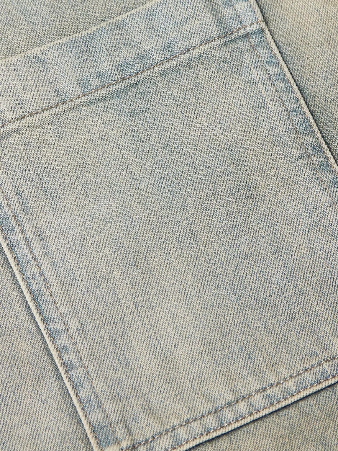 Rick Owens Drkshdw Denim Jumbo Overshirt In Gray
