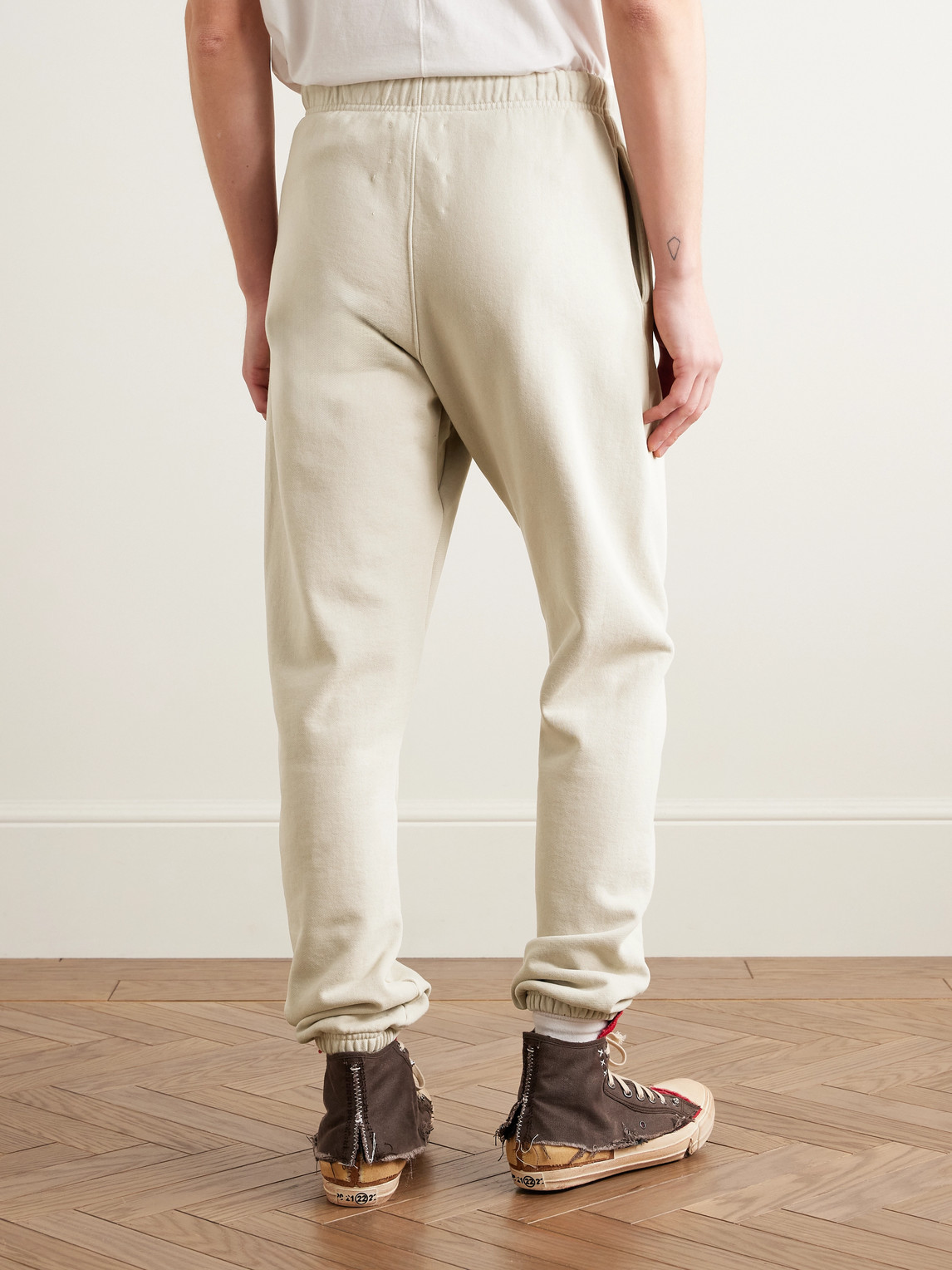  Gallery Dept. - Team Dept Tapered Embroidered Printed Cotton-jersey Sweatpants - Men - Neutrals - Xs 