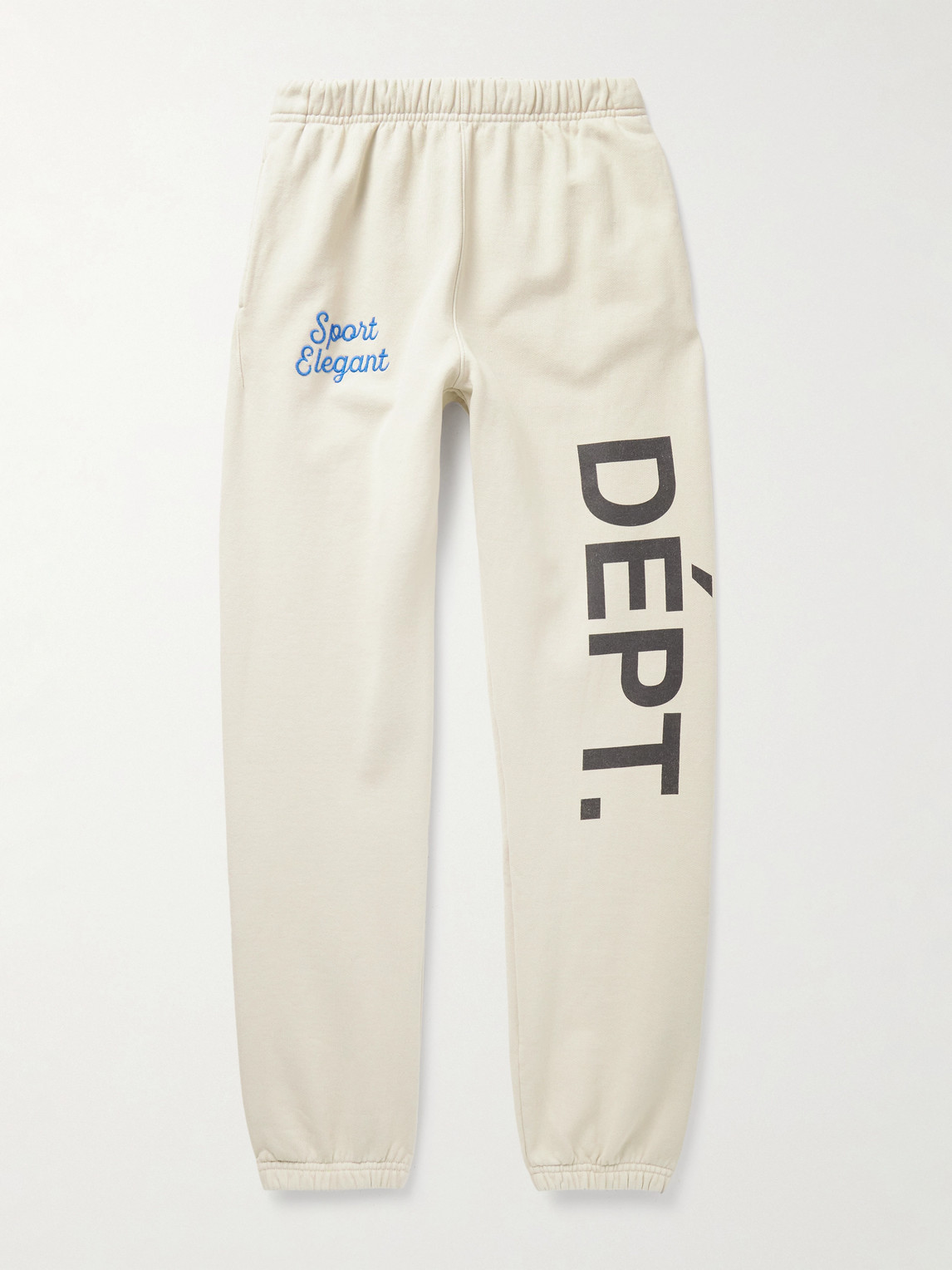 Gallery Dept. Team Dept Tapered Embroidered Printed Cotton-Jersey Sweatpants - Men