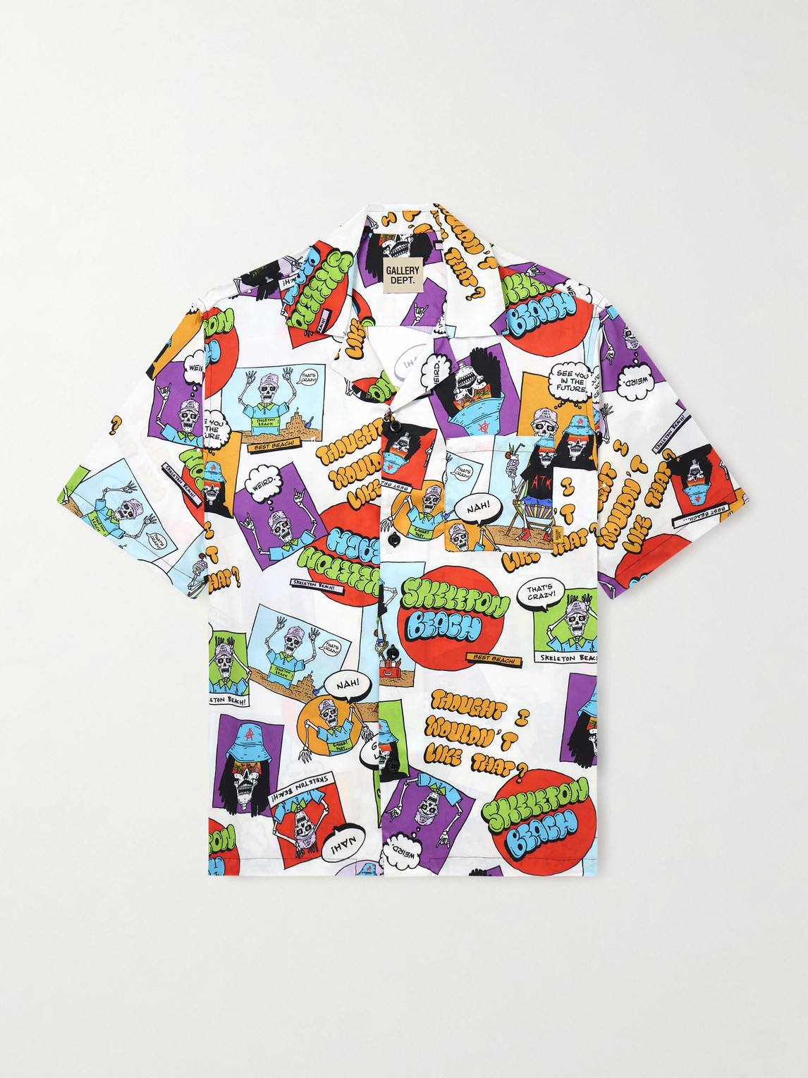 Gallery Dept. Skeleton Beach Edition Wilson Printed Twill Shirt In Animal Print