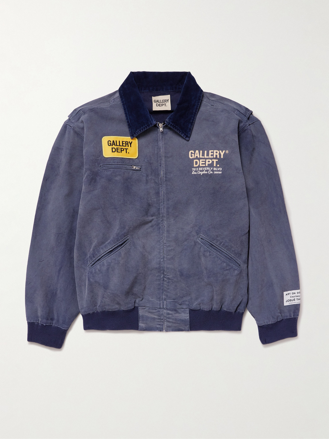 Gallery Dept. Mechanic Corduroy-Trimmed Logo-Print Cotton Bomber Jacket - Men