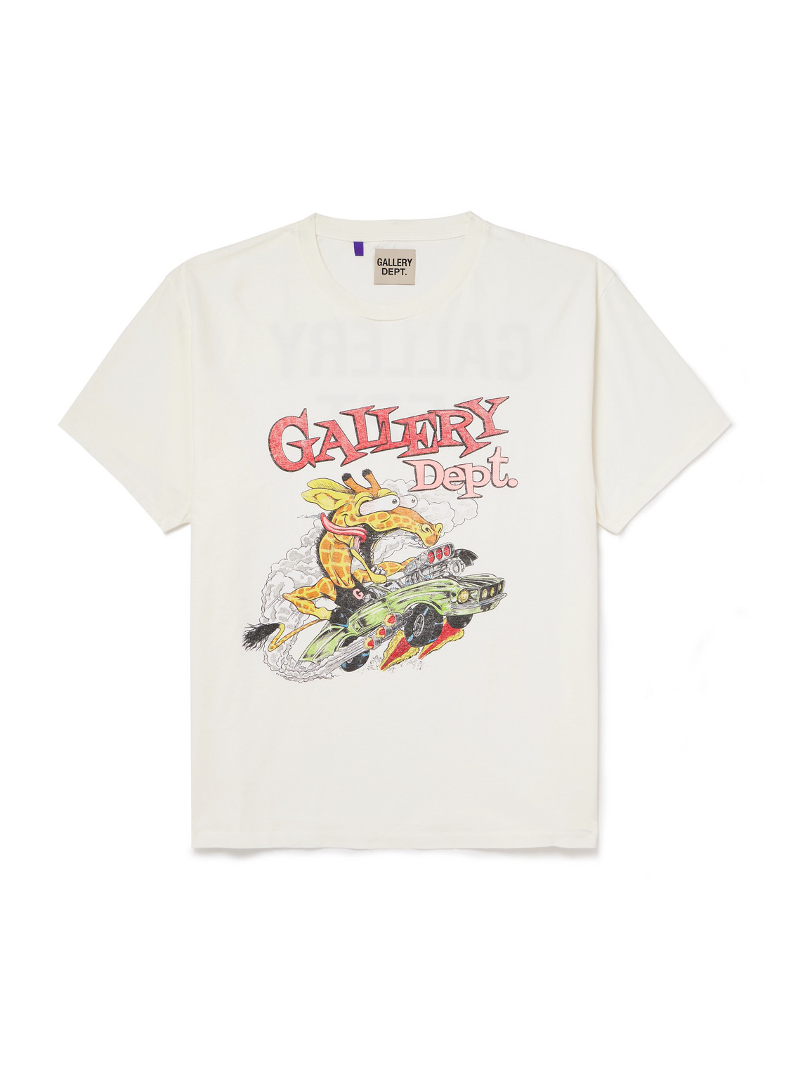 Gallery Dept. Mens Lt Archival White Printed Crewneck Cotton-jersey T-shirt In White