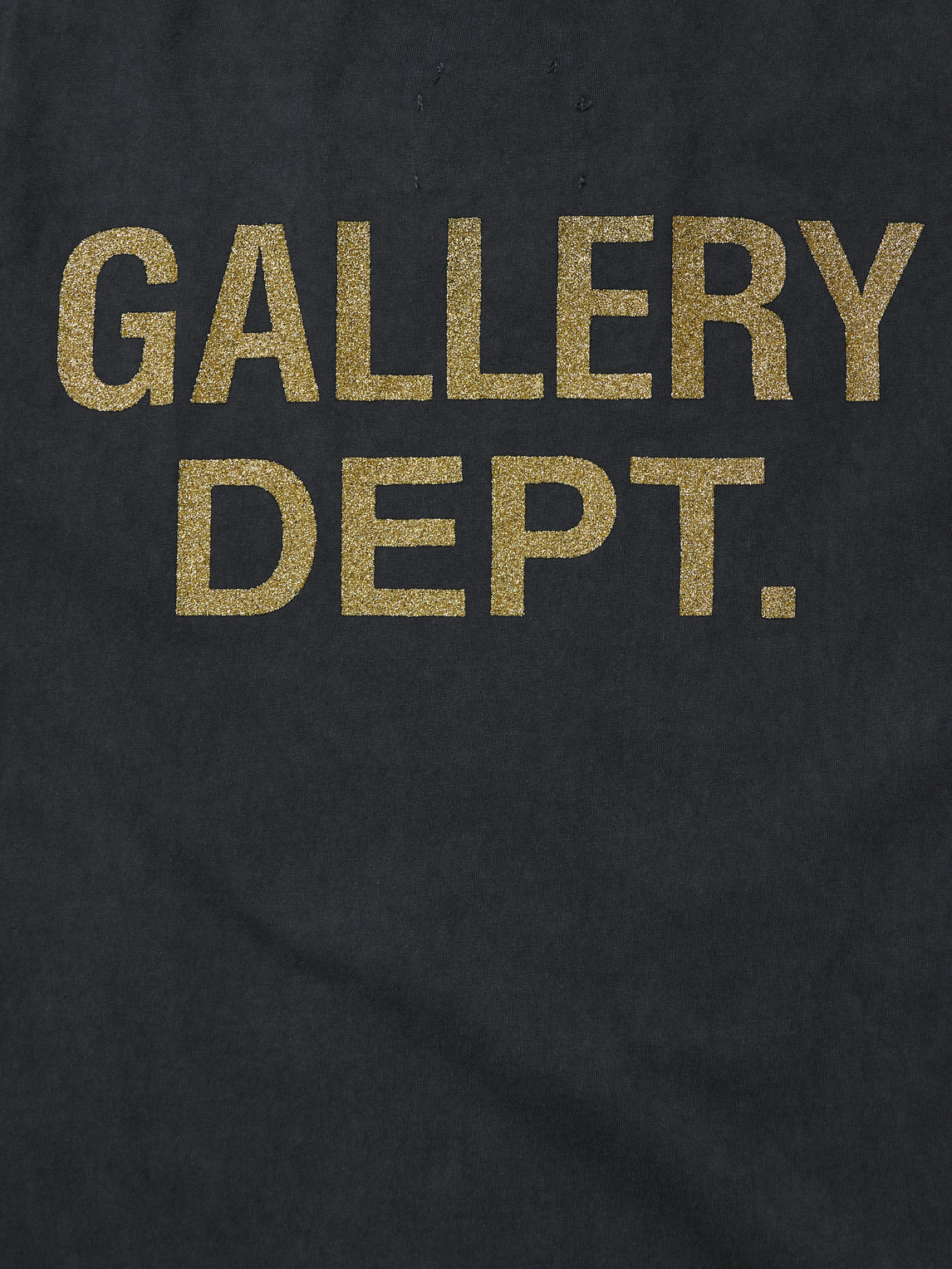 Gallery Dept. See No Evil Glittered Printed Cotton-jersey T-shirt In Black