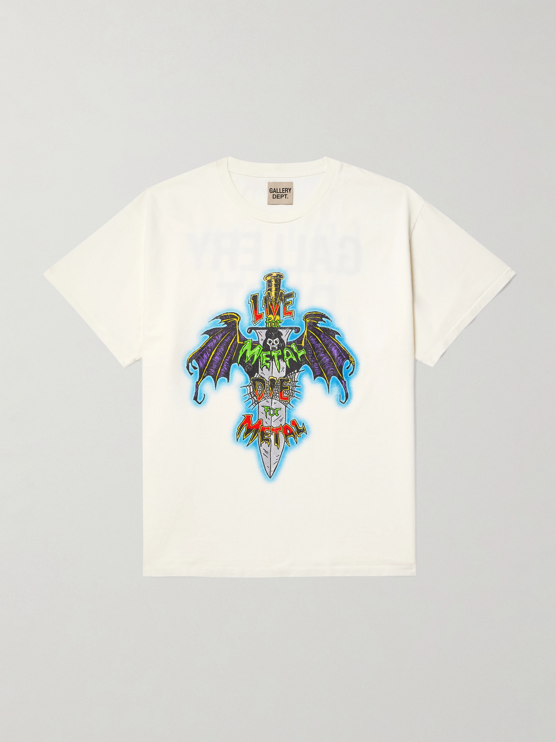 Gallery Dept. Live For Metal Glittered Printed Cotton-Jersey T-hirt - Men