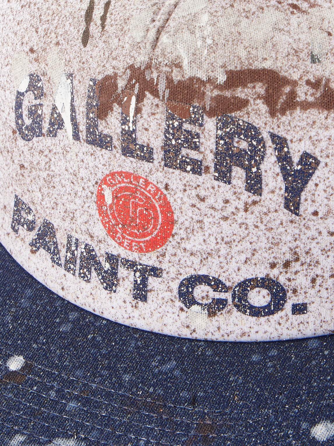 Gallery Dept. Alex Paint-splattered Logo-print Canvas And Mesh Trucker Cap In Blue