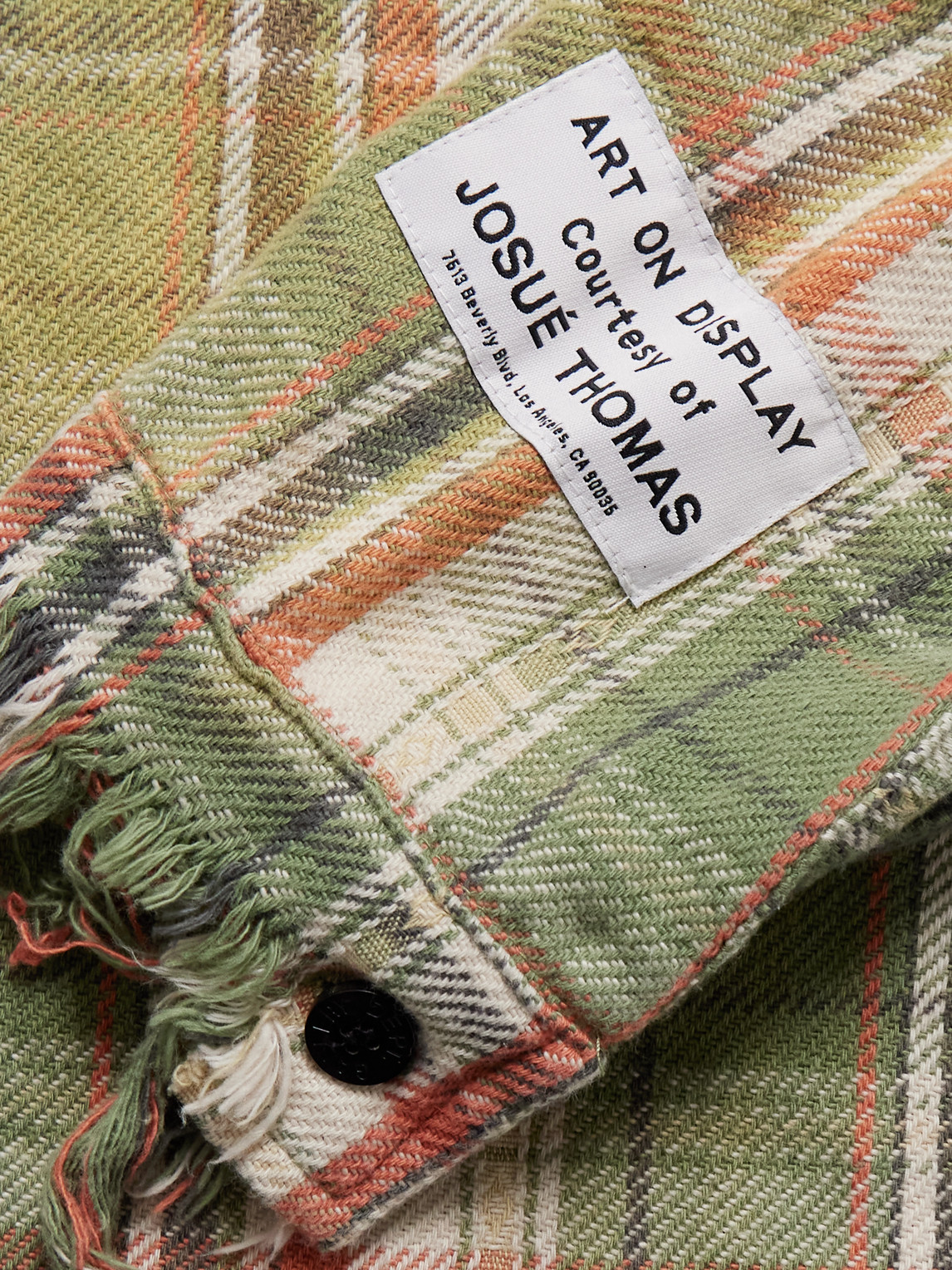 Gallery Dept. Mens Light Green Marley Plaid-print Cotton Flannel Shirt In Green