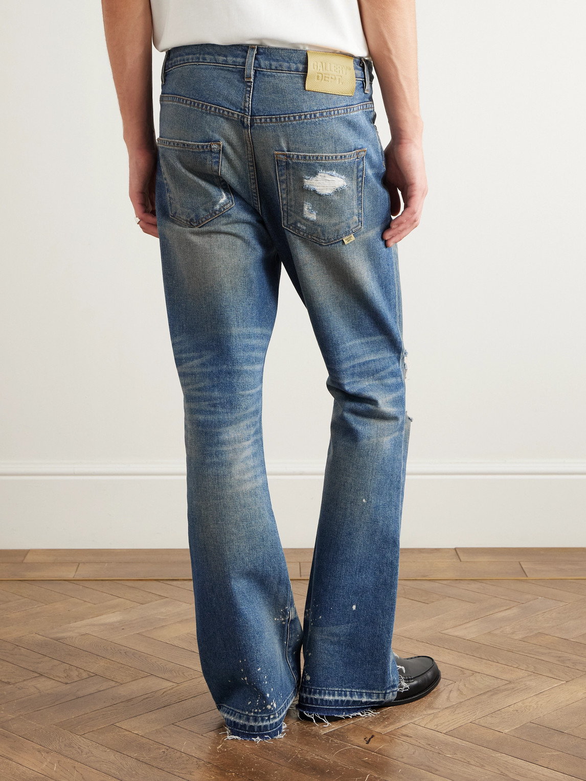  Gallery Dept. - Dagger Bootcut Distressed Patchwork Jeans - Men - Blue - Uk/us 30 