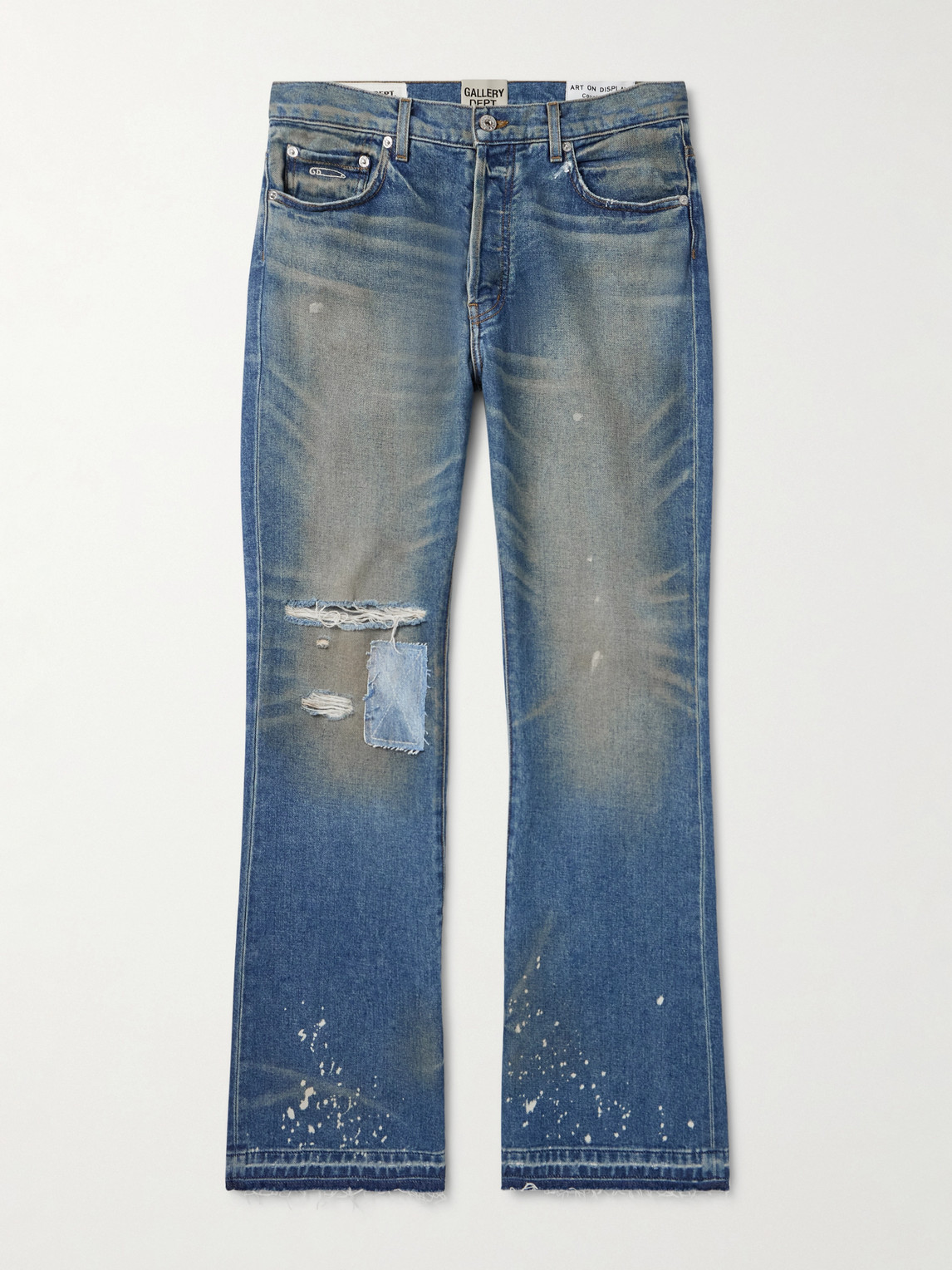 Gallery Dept. Dagger Bootcut Distressed Patchwork Jeans - Men
