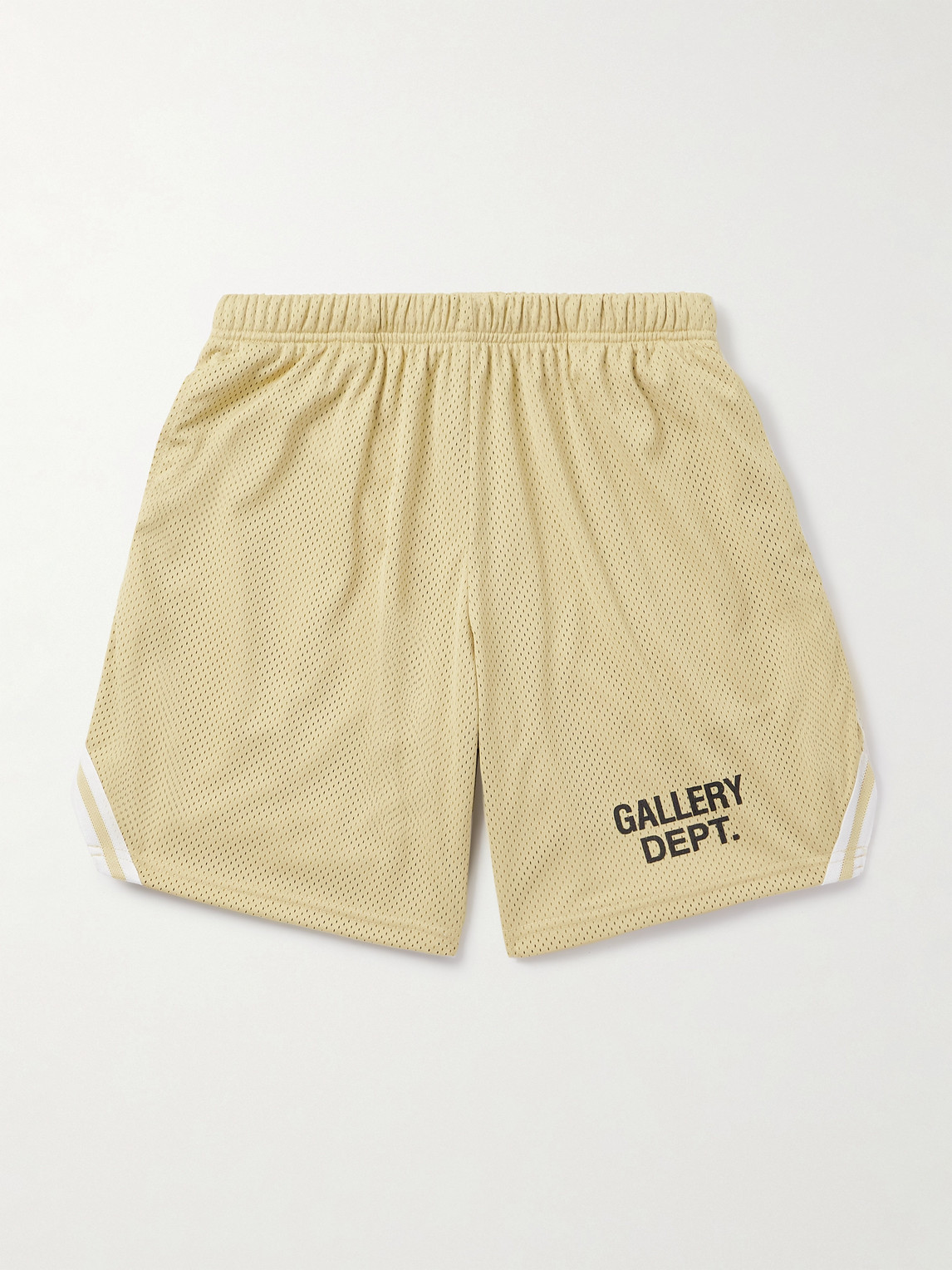 Gallery Dept. Venice Court Wide-Leg Logo-Print Webbing-Trimmed Mesh Shorts - Men