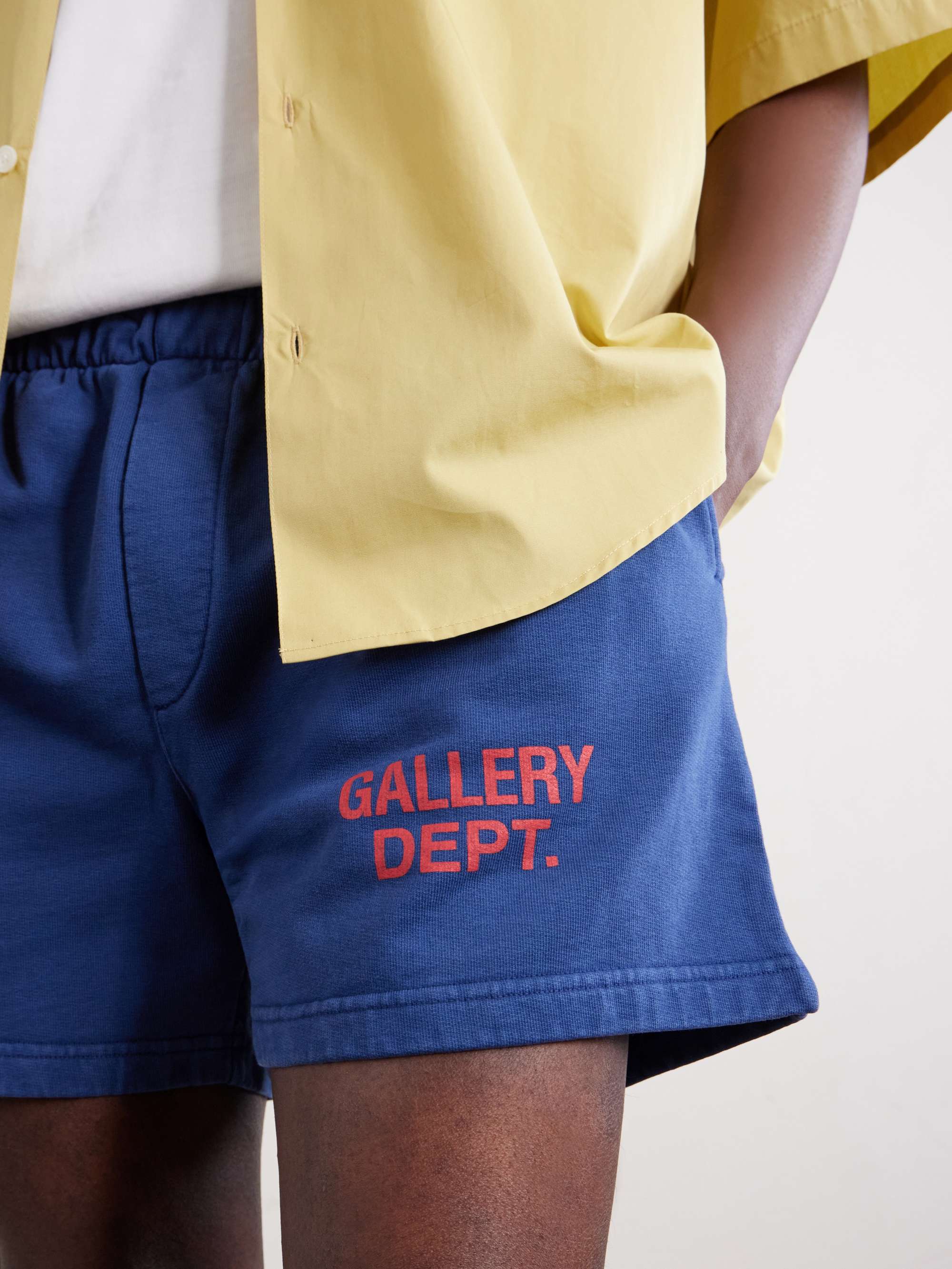 GALLERY DEPT. Zuma Straight-Leg Logo-Print Cotton-Jersey Shorts