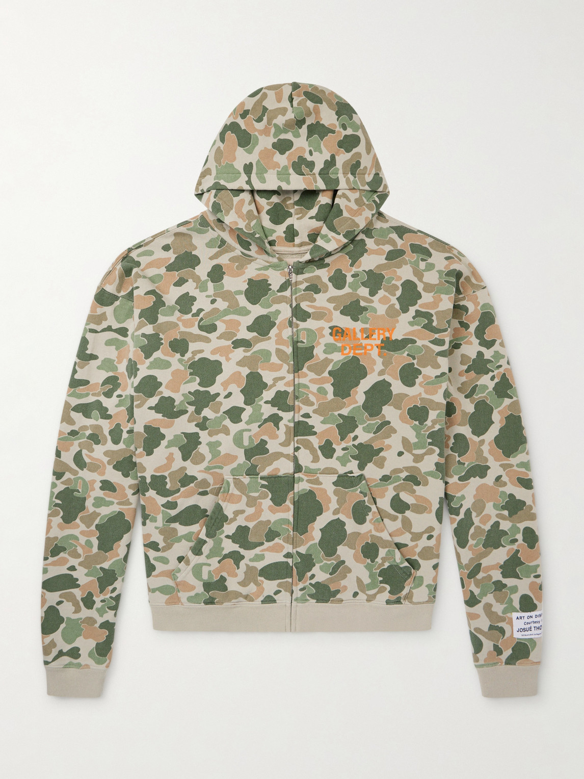 Gallery Dept. Logo-Print Camouflage Cotton-Jersey Zip-Up Hoodie - Men