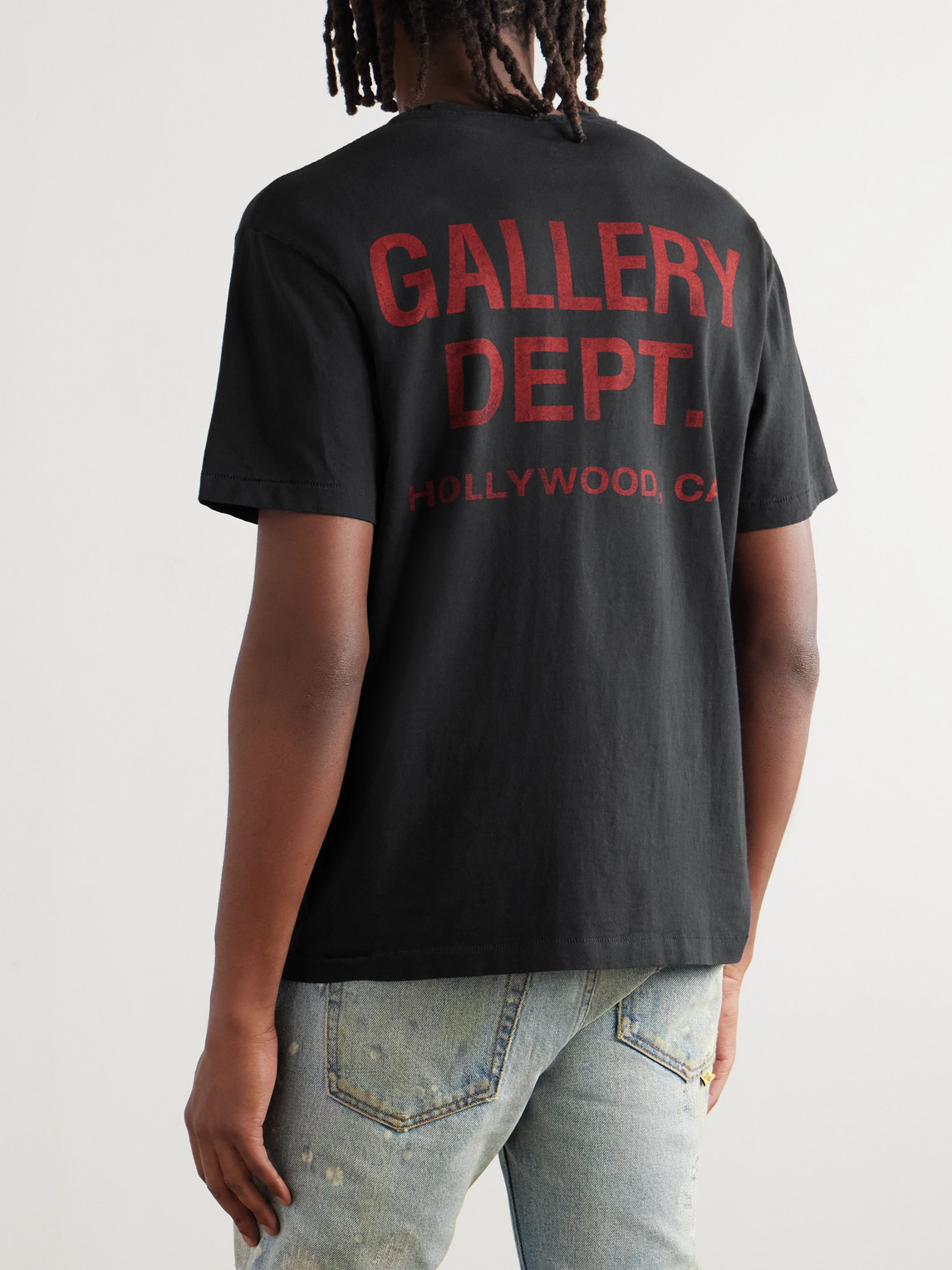 Gallery Dept. Souvenir Logo-print Cotton-jersey T-shirt In Black
