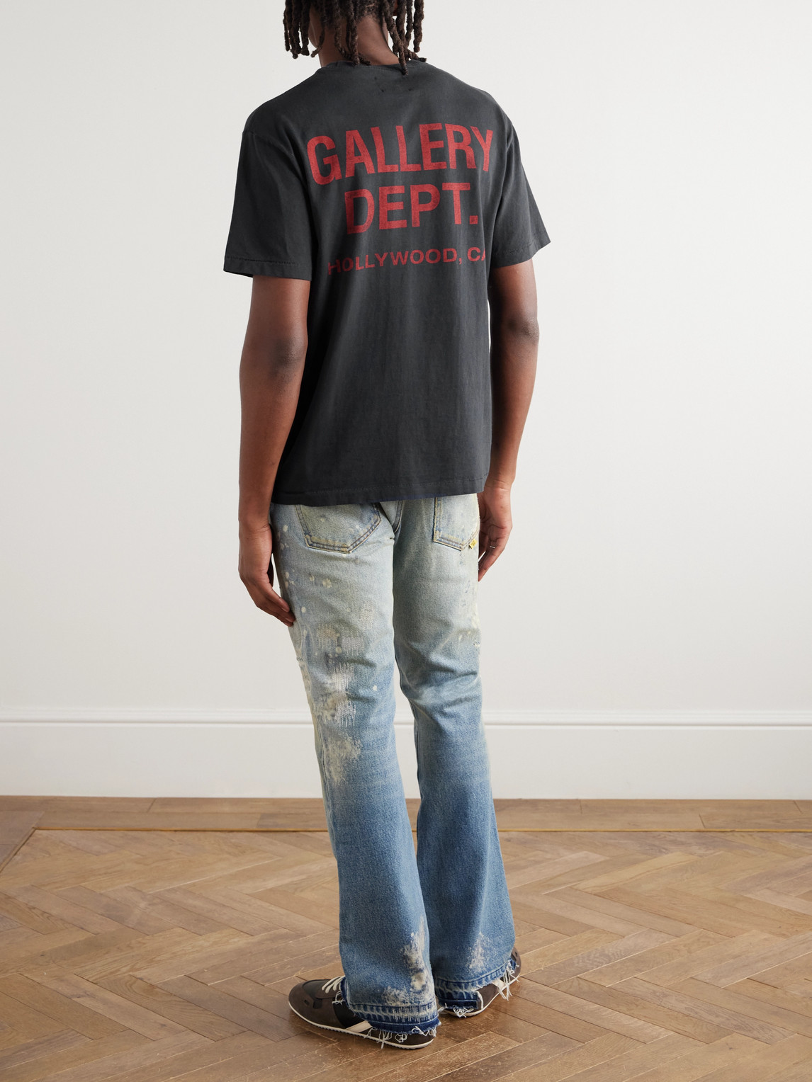 Gallery Dept. Souvenir Logo-print Cotton-jersey T-shirt In Black