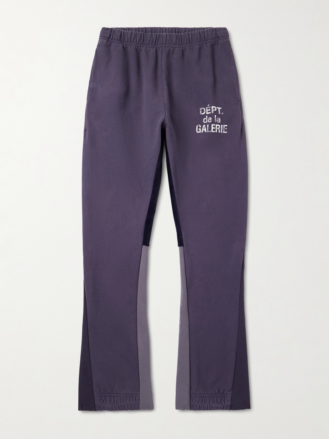 Gallery Dept. Flared Panelled Logo-Print Cotton-Jersey Sweatpants - Men