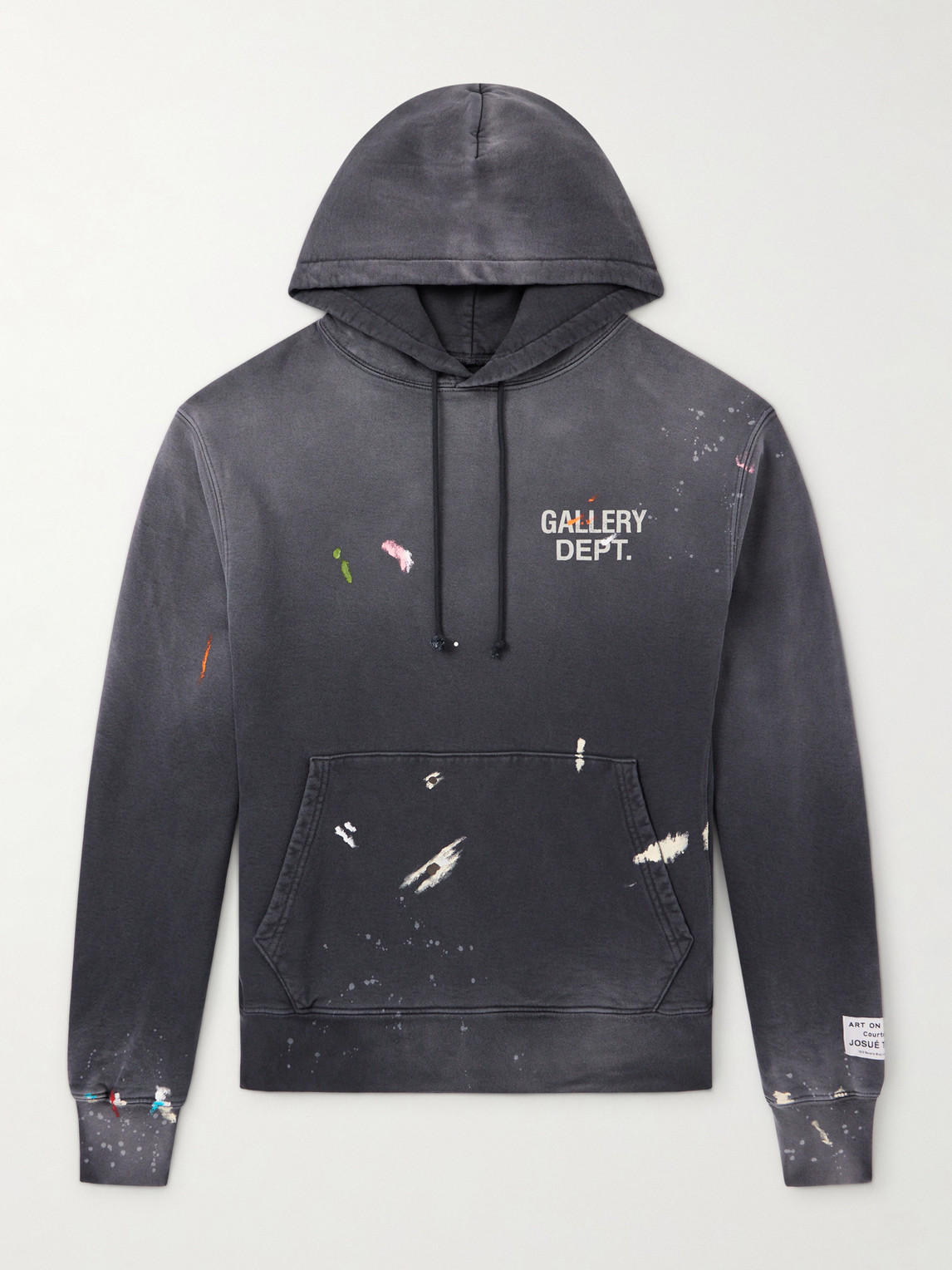 Gallery Dept. Logo-Print Paint-Splattered Cotton-Jersey Hoodie - Men