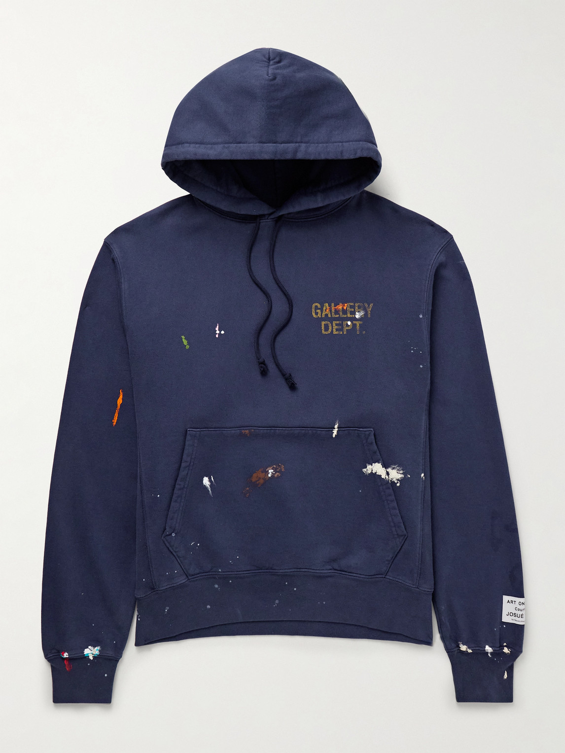 Gallery Dept. Logo-Print Paint-Splattered Cotton-Jersey Hoodie - Men