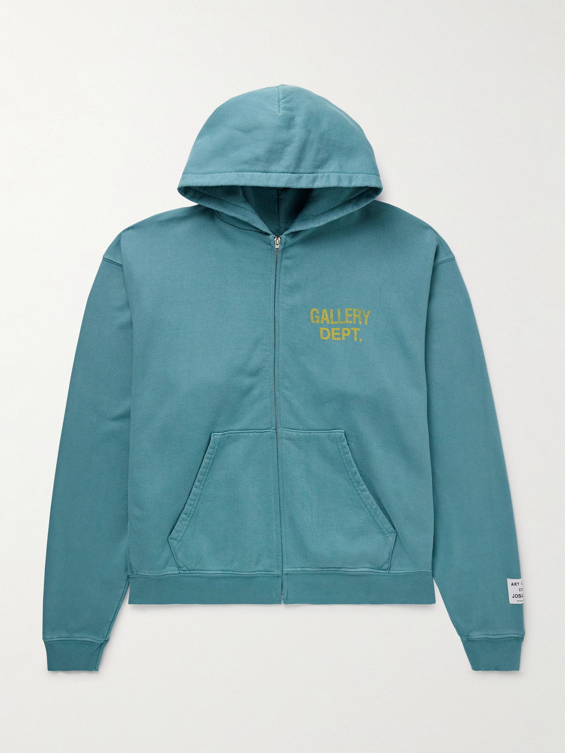 Gallery Dept. 90's Logo-Print Cotton-Jersey Zip-Up Hoodie - Men