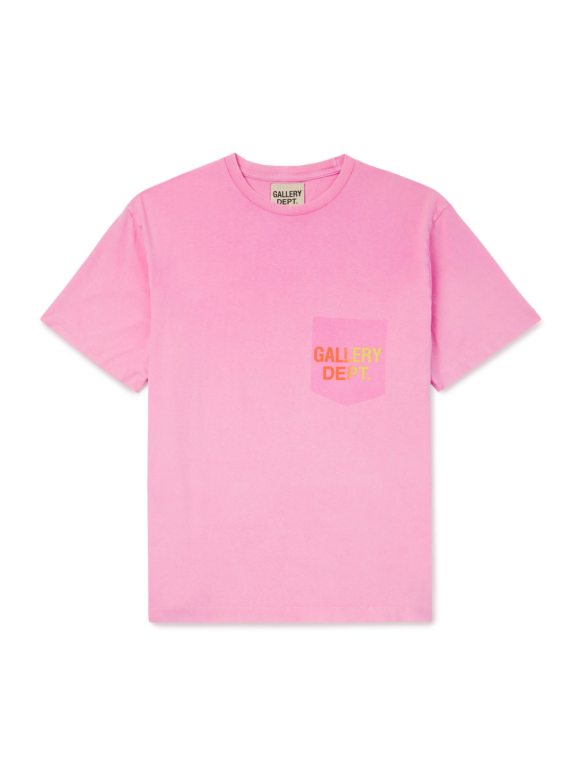 Gallery Dept. Boardwalk Logo-print Paint-splattered Cotton-jersey T-shirt In Pink