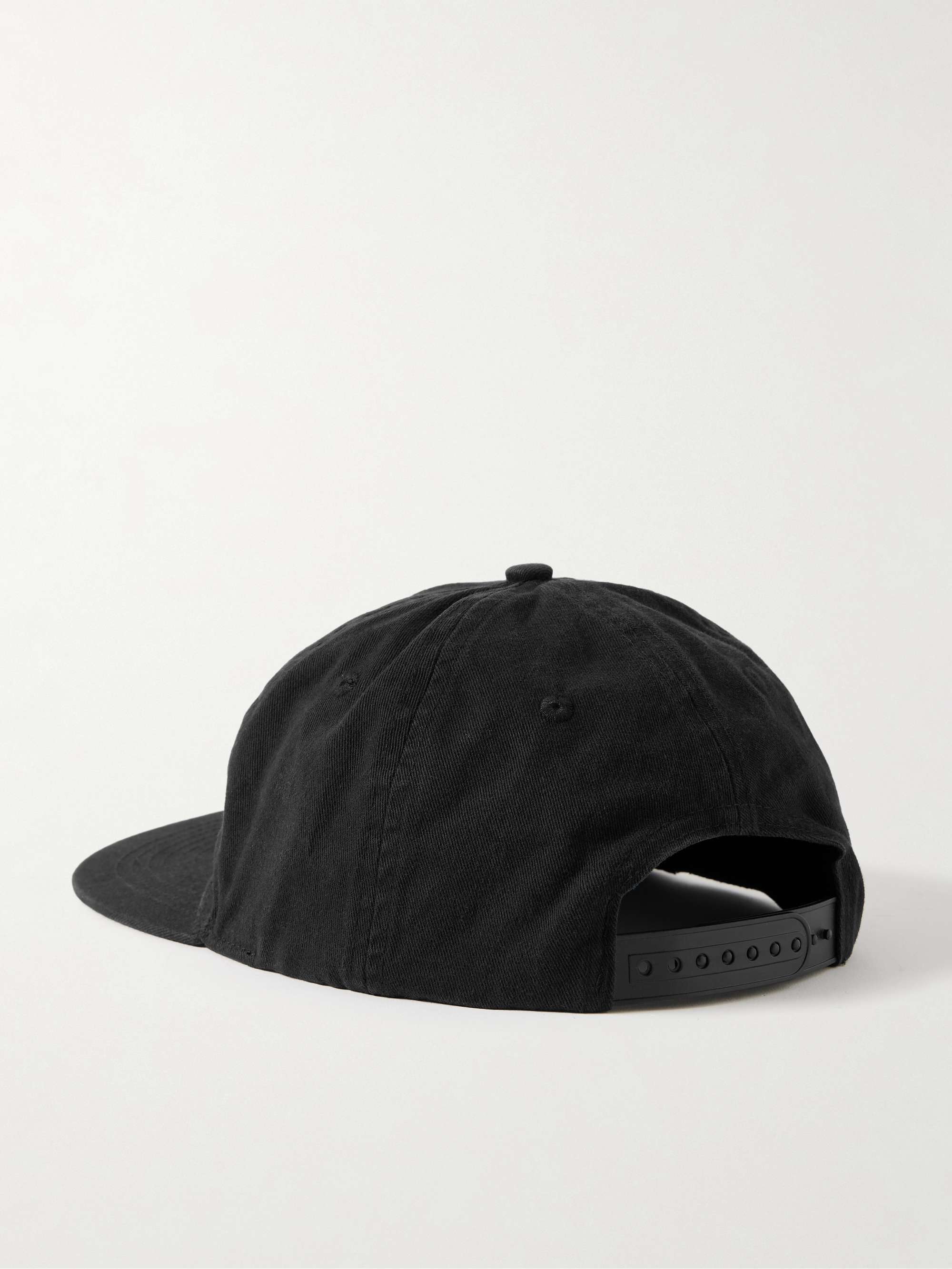 Logo-Embroidered Cotton-Twill Baseball Cap - black - One Size