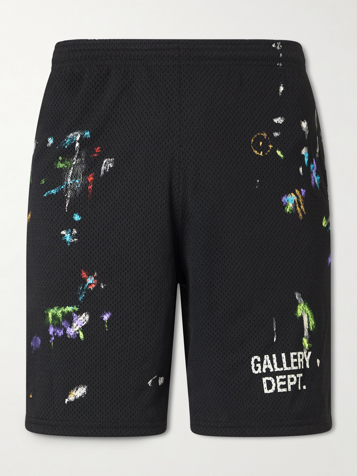 Gallery Dept. Studio Gym Straight-Leg Paint-Splattered Mesh Shorts - Men