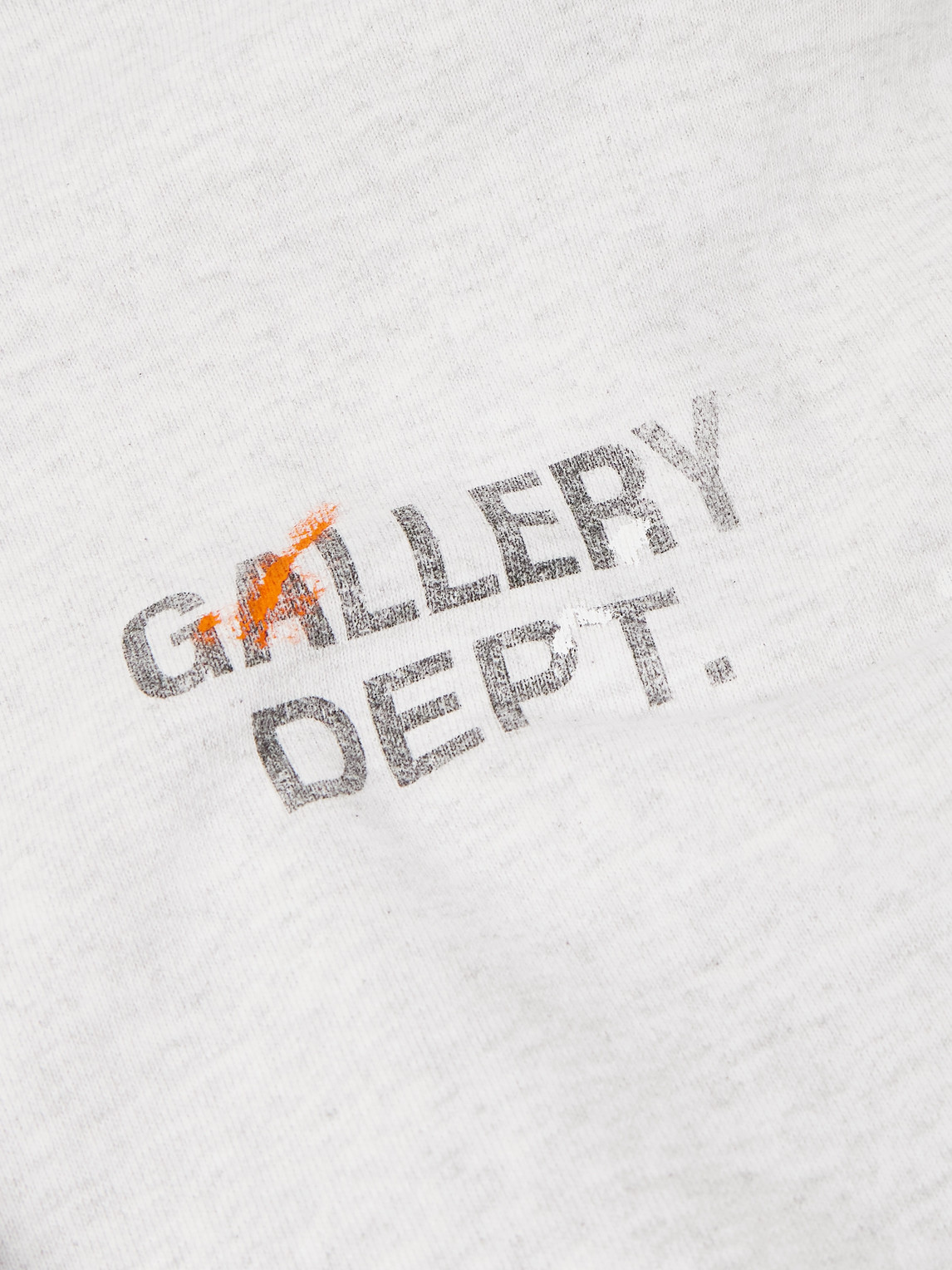 Gallery Dept. Logo-print Paint-splattered Cotton-jersey Hoodie In White