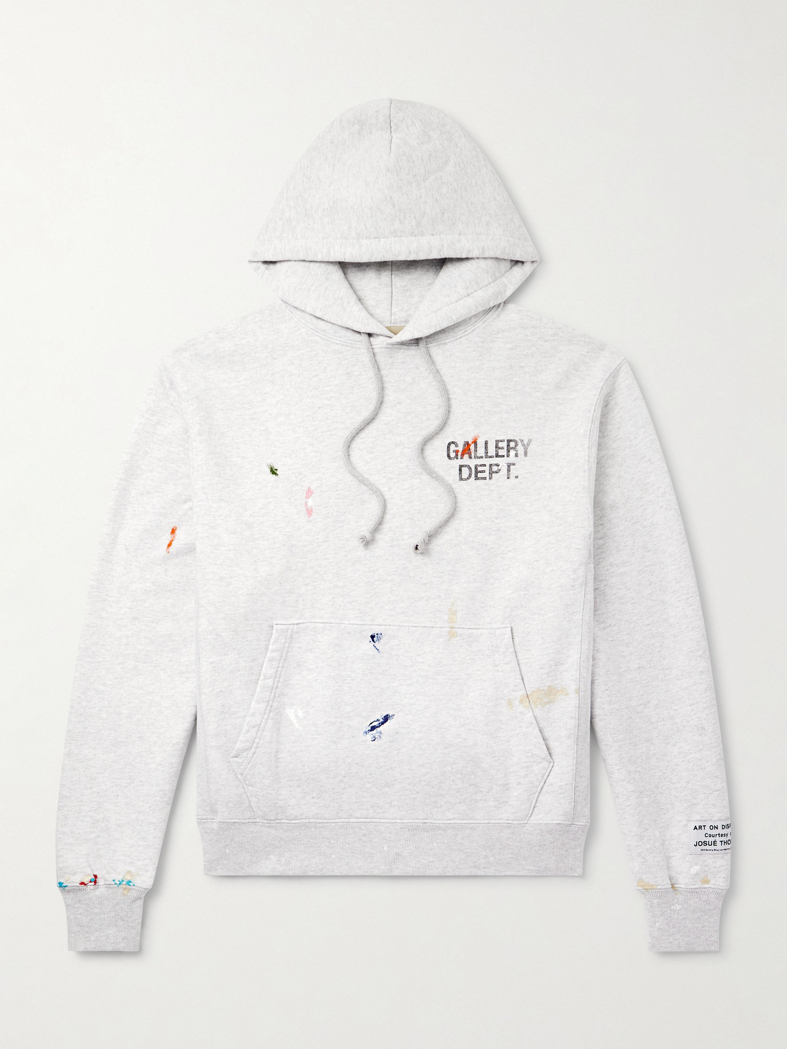 Gallery Dept. Logo-Print Paint-Splattered Cotton-Jersey Hoodie - Men