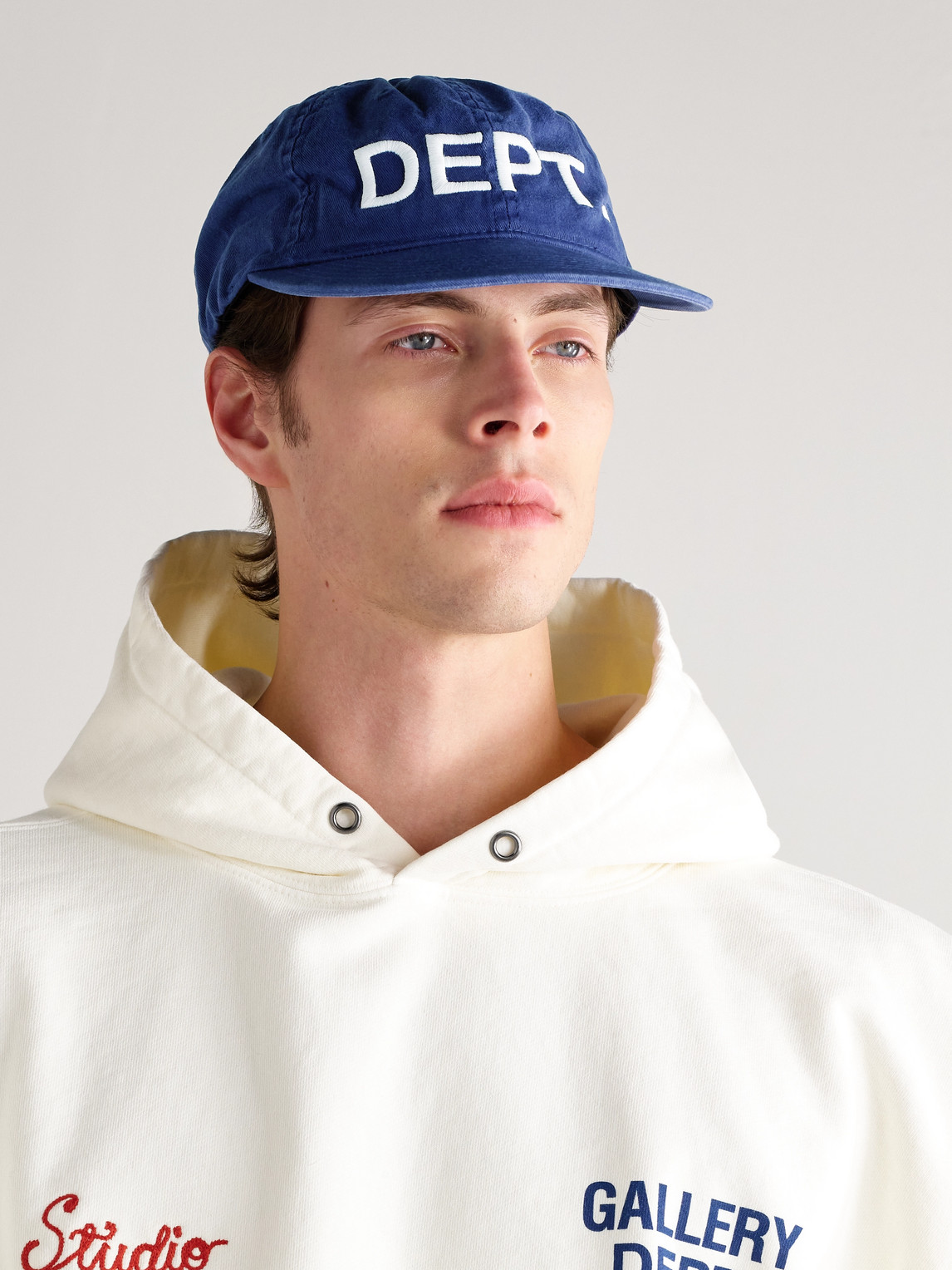 Gallery Dept. Logo-embroidered Cotton-twill Baseball Cap In Blue