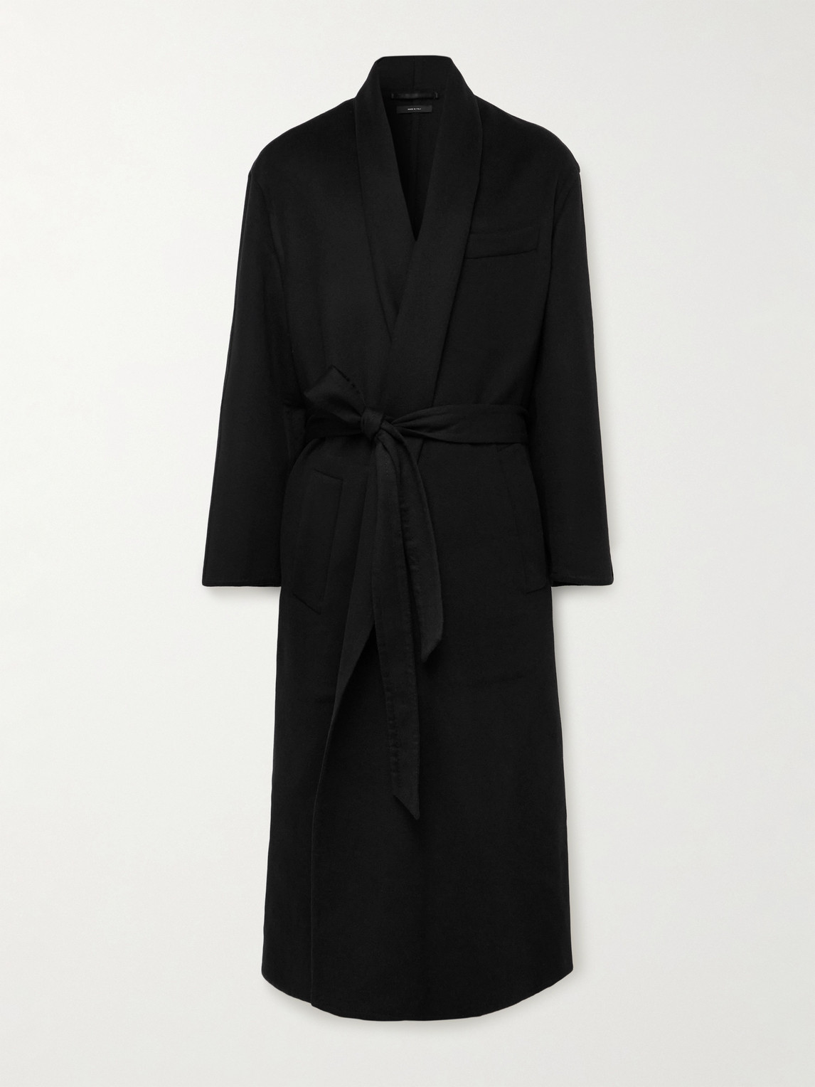 Tom Ford Oversized Shawl-Collar Belted Wool and Silk-Blend Felt Coat - Men