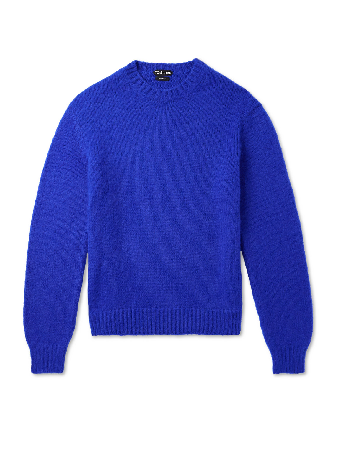 Tom Ford Brushed-cashmere Sweater In Blue