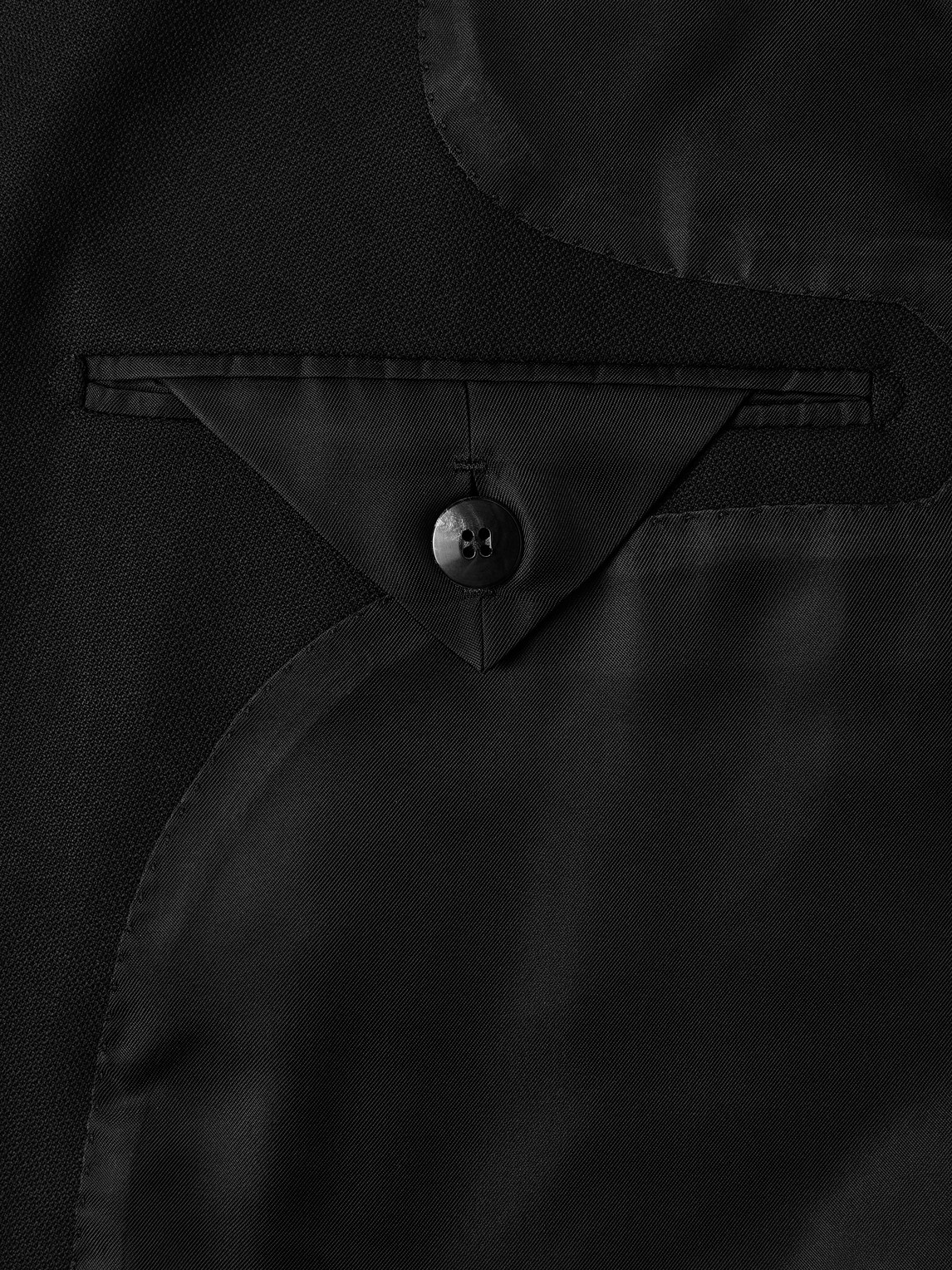Tom Ford Slim-fit Double-breasted Wool-crepe Suit Jacket In Black