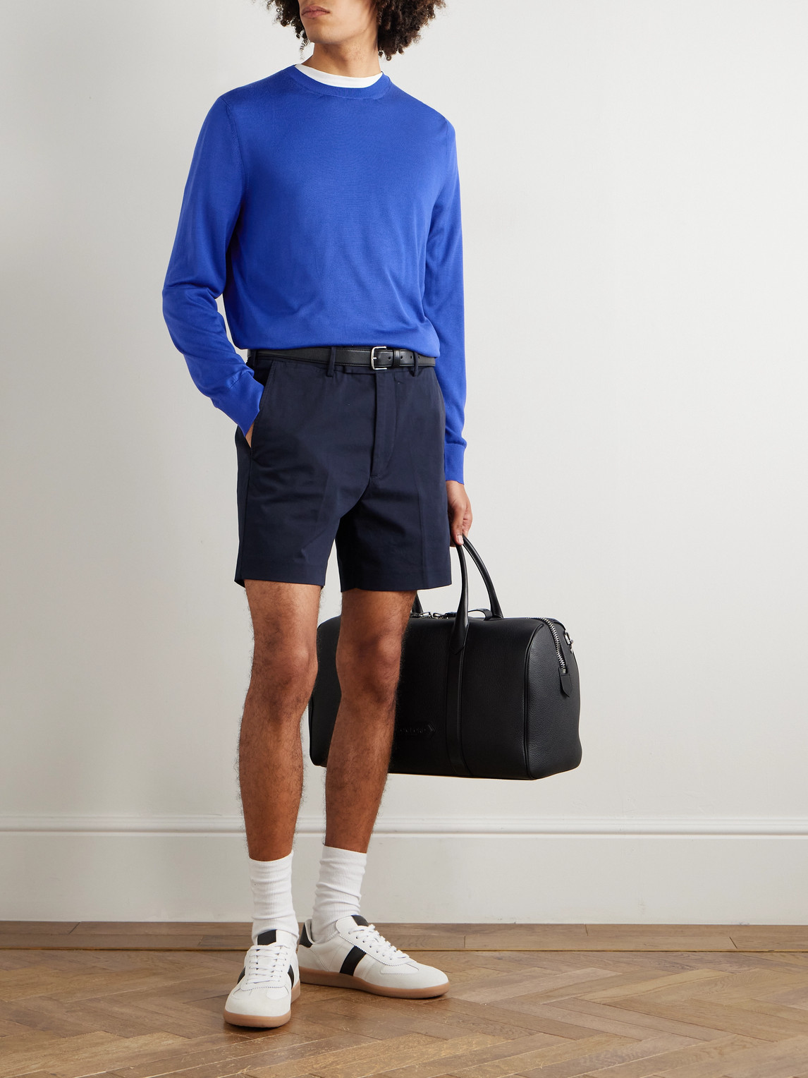 Tom Ford Silk Sweater In Blue