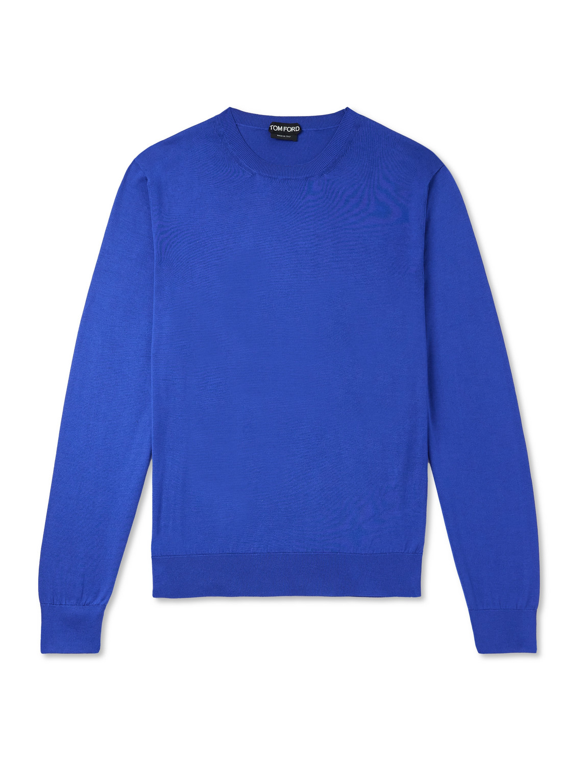 Tom Ford Silk Sweater In Blue