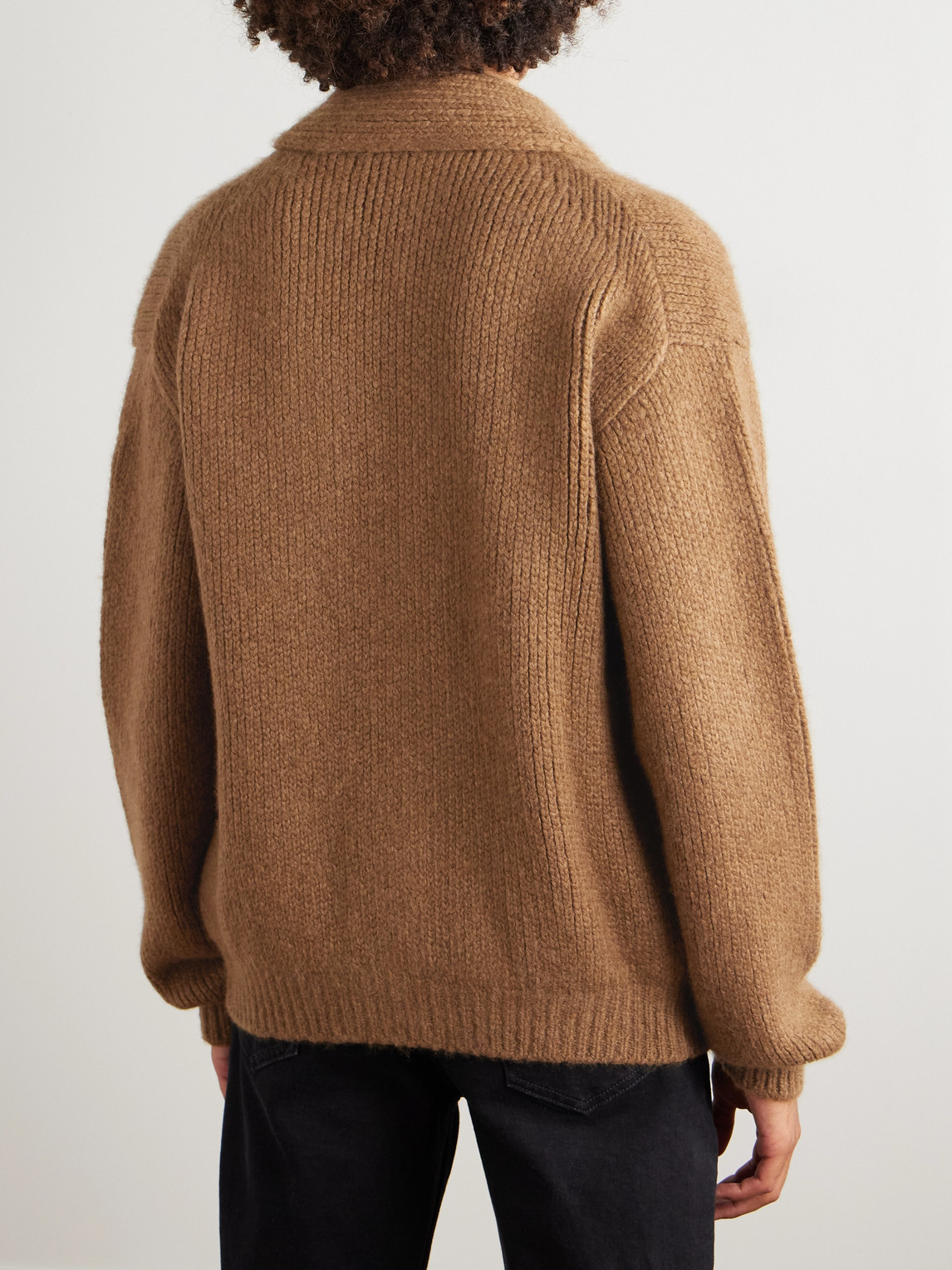 Tom Ford Shawl-collar Cashmere Cardigan In Brown