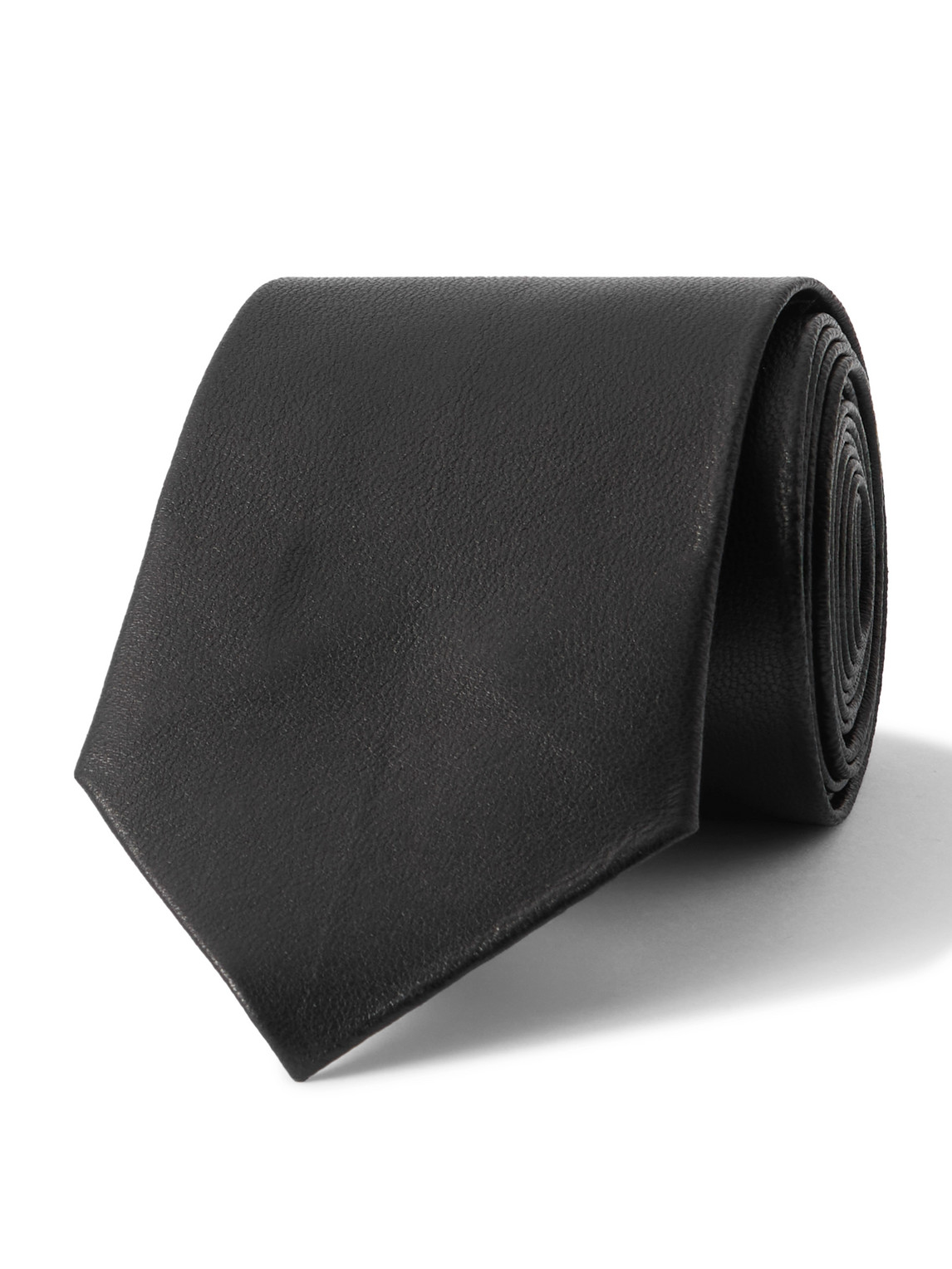 Tom Ford 6cm Leather Tie In Black