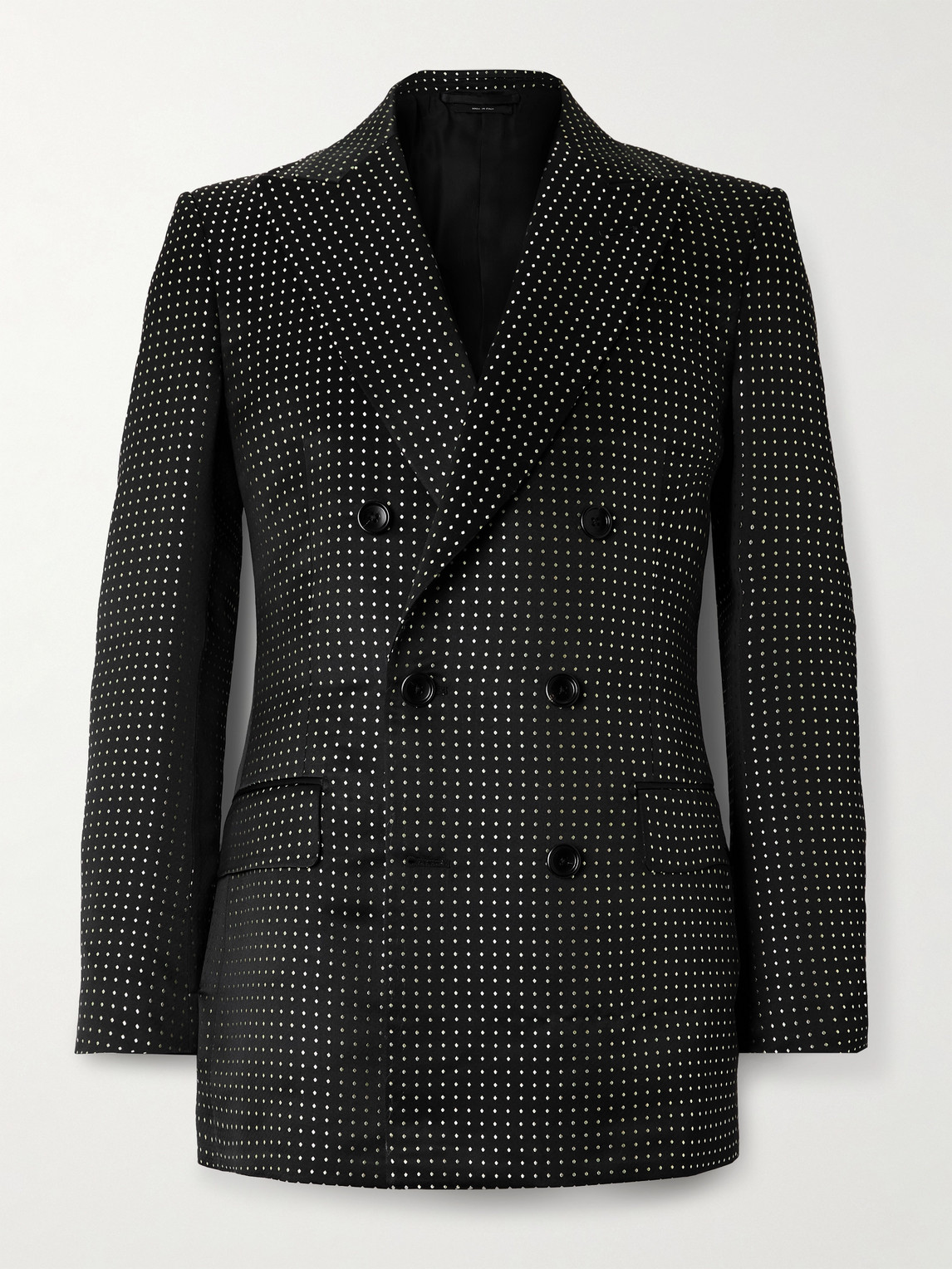 Tom Ford Double-Breasted Polka-Dot Mulberry Silk-Duchesse Satin Tuxedo Jacket - Men