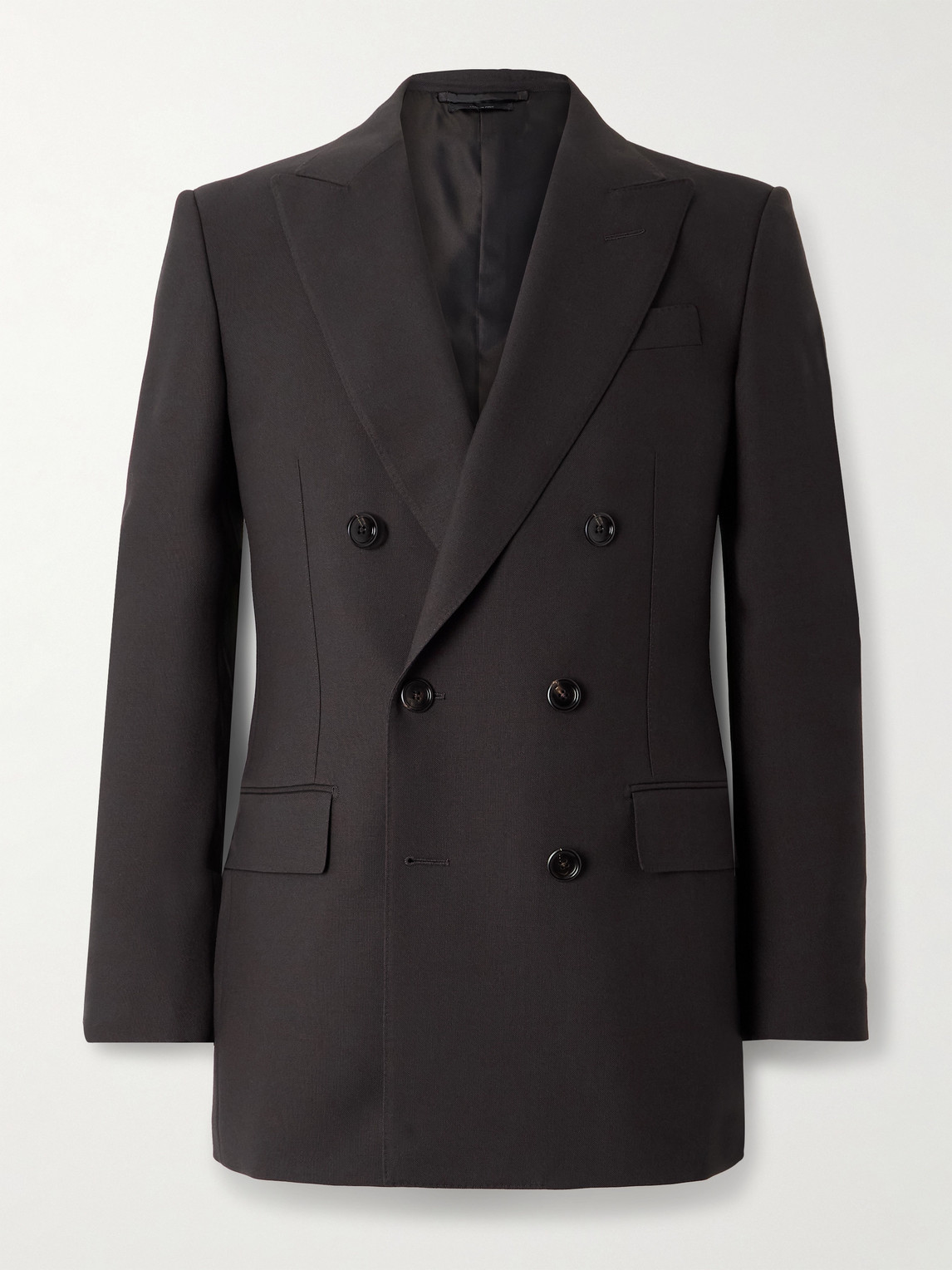 Tom Ford Hopsack Double-Breasted Wool Suit Jacket - Men