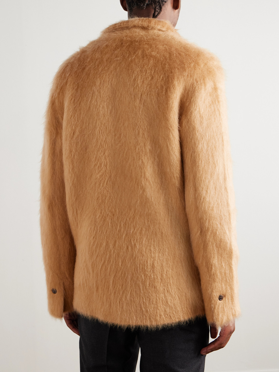 Tom Ford Double-breasted Cashmere And Mohair Jacket In Neutral