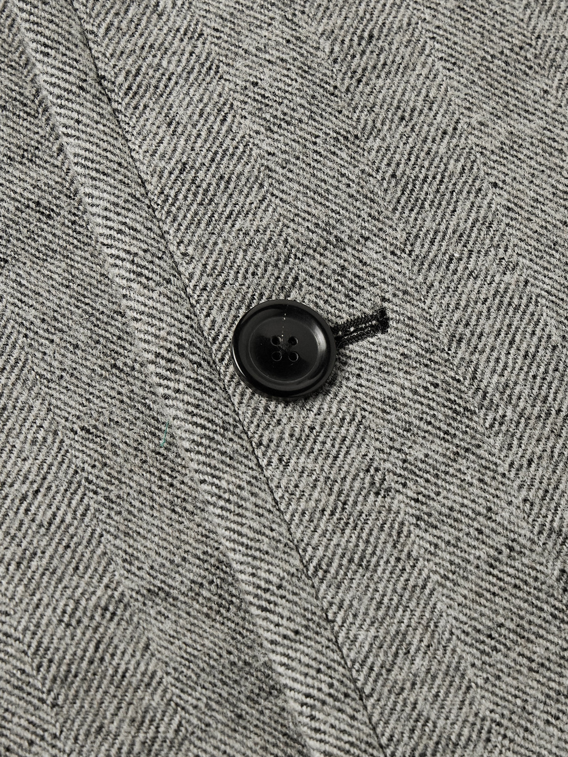Paul Smith Herringbone Wool-blend Coat In Gray