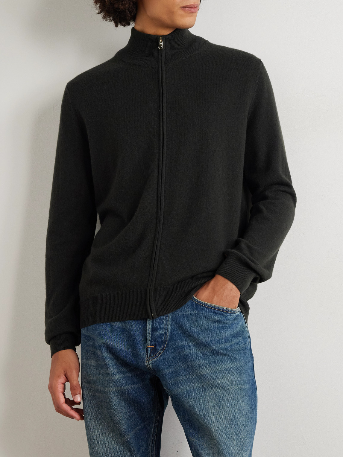  Paul Smith - Cashmere Zip-up Cardigan - Men - Green - M 