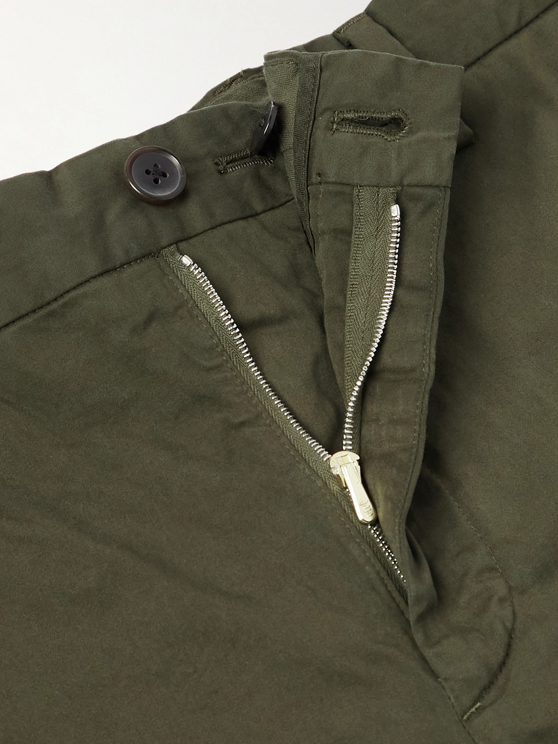 Paul Smith Straight-leg Cotton-blend Trousers In Green