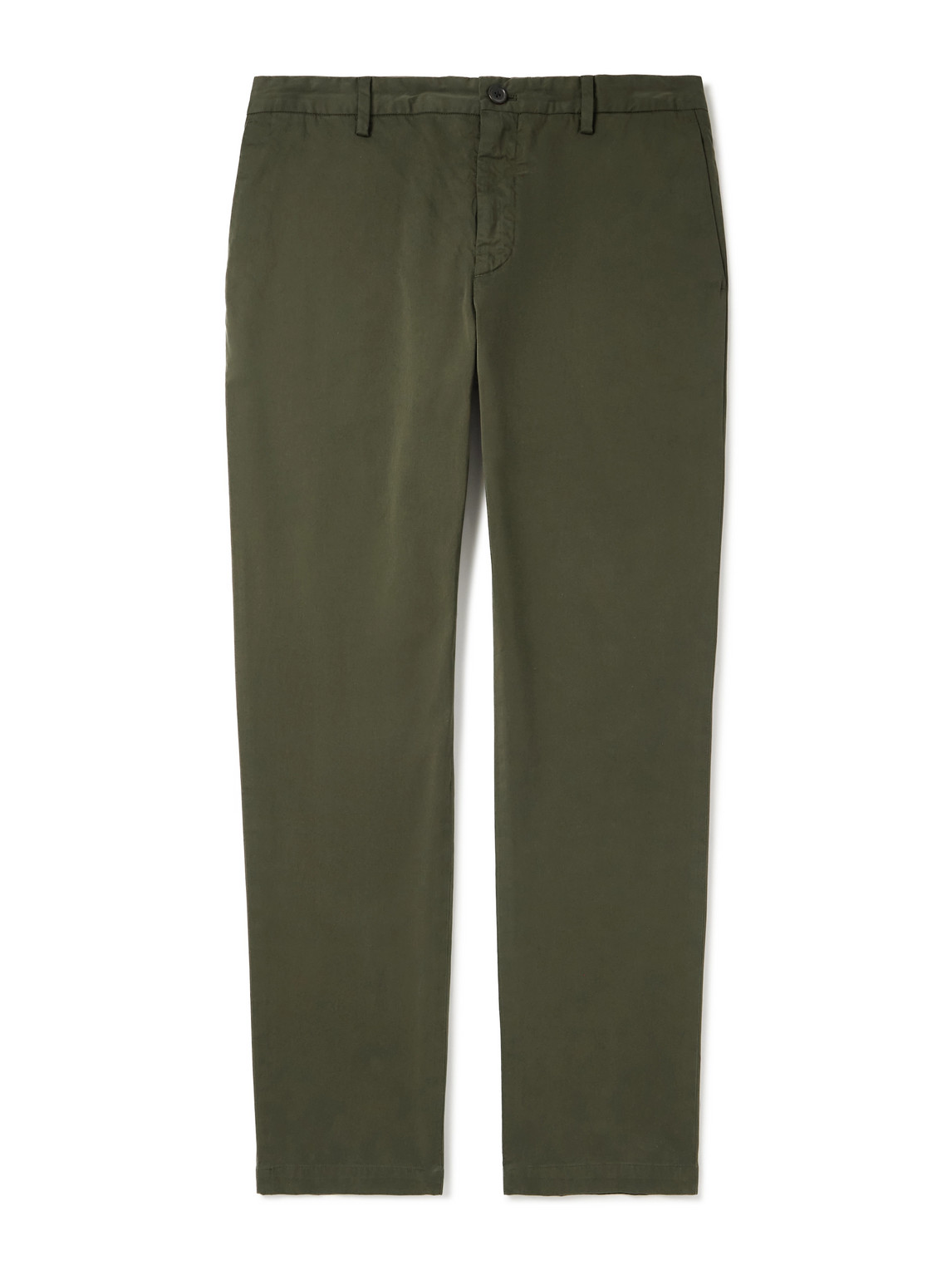 Paul Smith Straight-leg Cotton-blend Trousers In Green