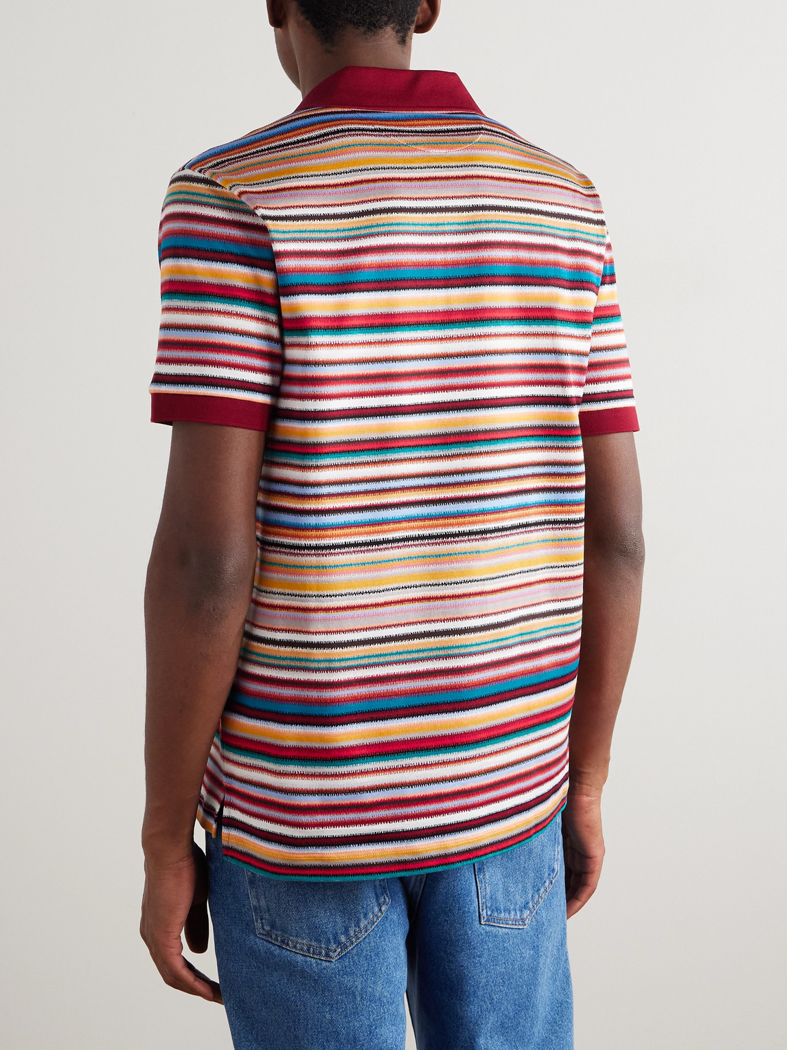  Paul Smith - Striped Cotton Polo Shirt - Men - Red - S 