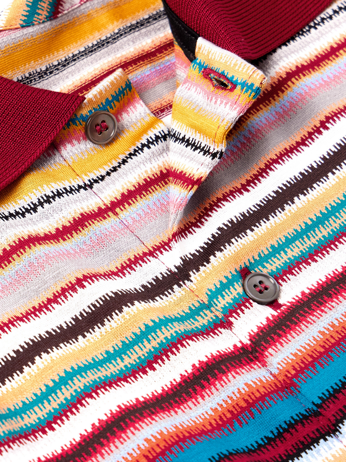  Paul Smith - Striped Cotton Polo Shirt - Men - Red - S 