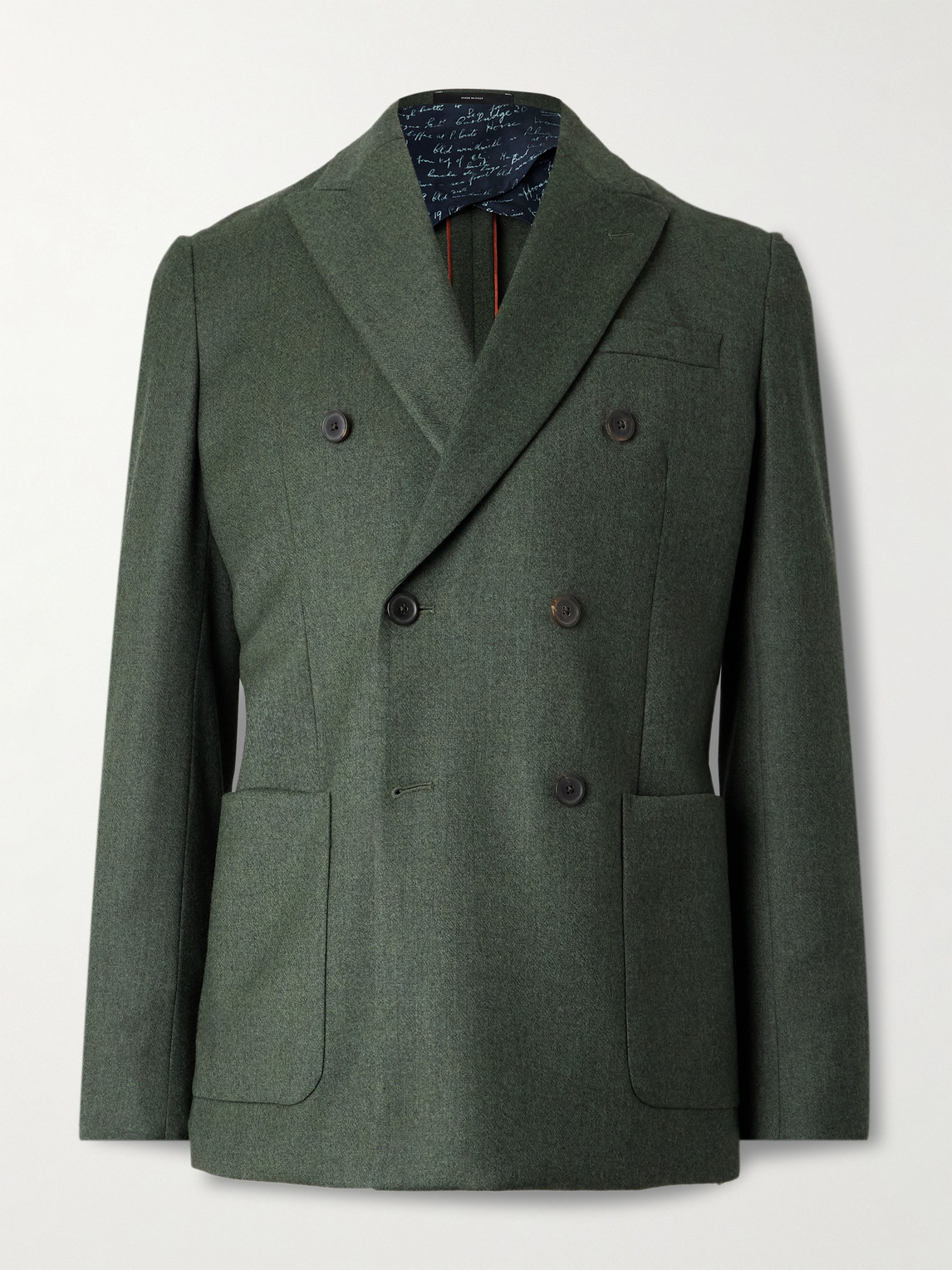 Paul Smith Double-Breasted Wool and Cashmere-Blend Suit Jacket - Men